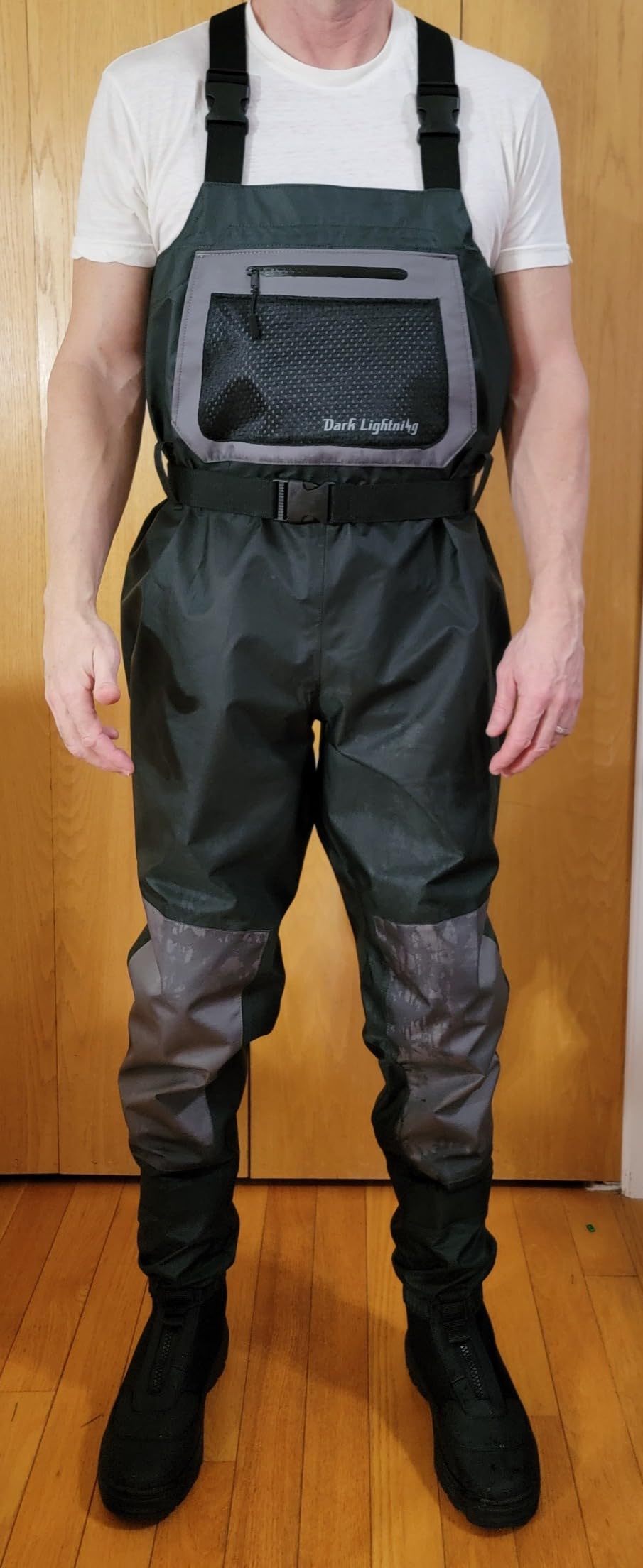 Dark Lightning Breathable Insulated Chest Waders, 4 Seasons Fly Fishing Stocking Foot Waders customer photo 2