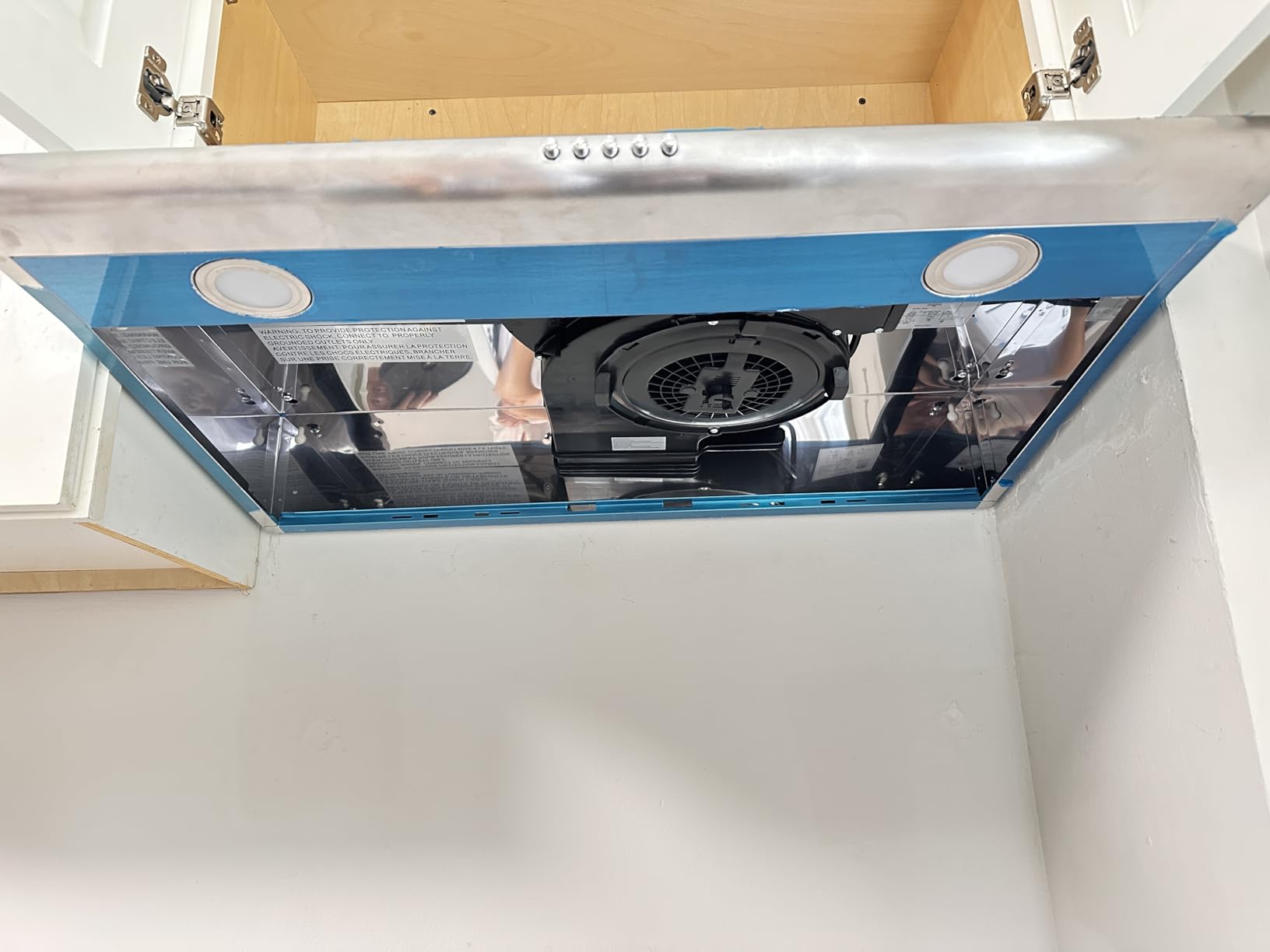 FIREGAS Under Cabinet Range Hood 36 inch with Ducted/Ductless Convertible, Slim Kitchen Vent Hood, LED Light, 3 Speed Exhaust Fan, Reusable Aluminum Filter, Push Button,Charcoal Filter customer photo 2