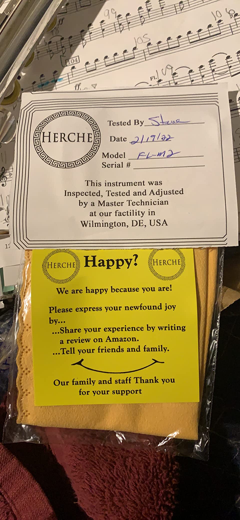 Herche Superior Flute M2 Upgraded Professional Grade Musical Instruments for All Levels SOLID NICKEL-SILVER Complete Set customer photo 1