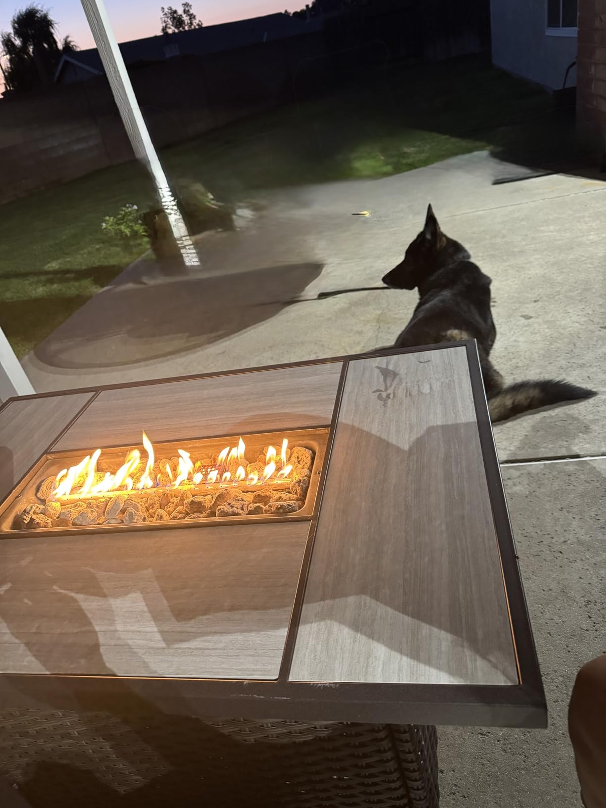 Grand Patio Outdoor Gas Fire Pit Table 32-Inch Square Propane Gas Fire Pit with CSA Safety Approval 50000 BTU customer photo 1