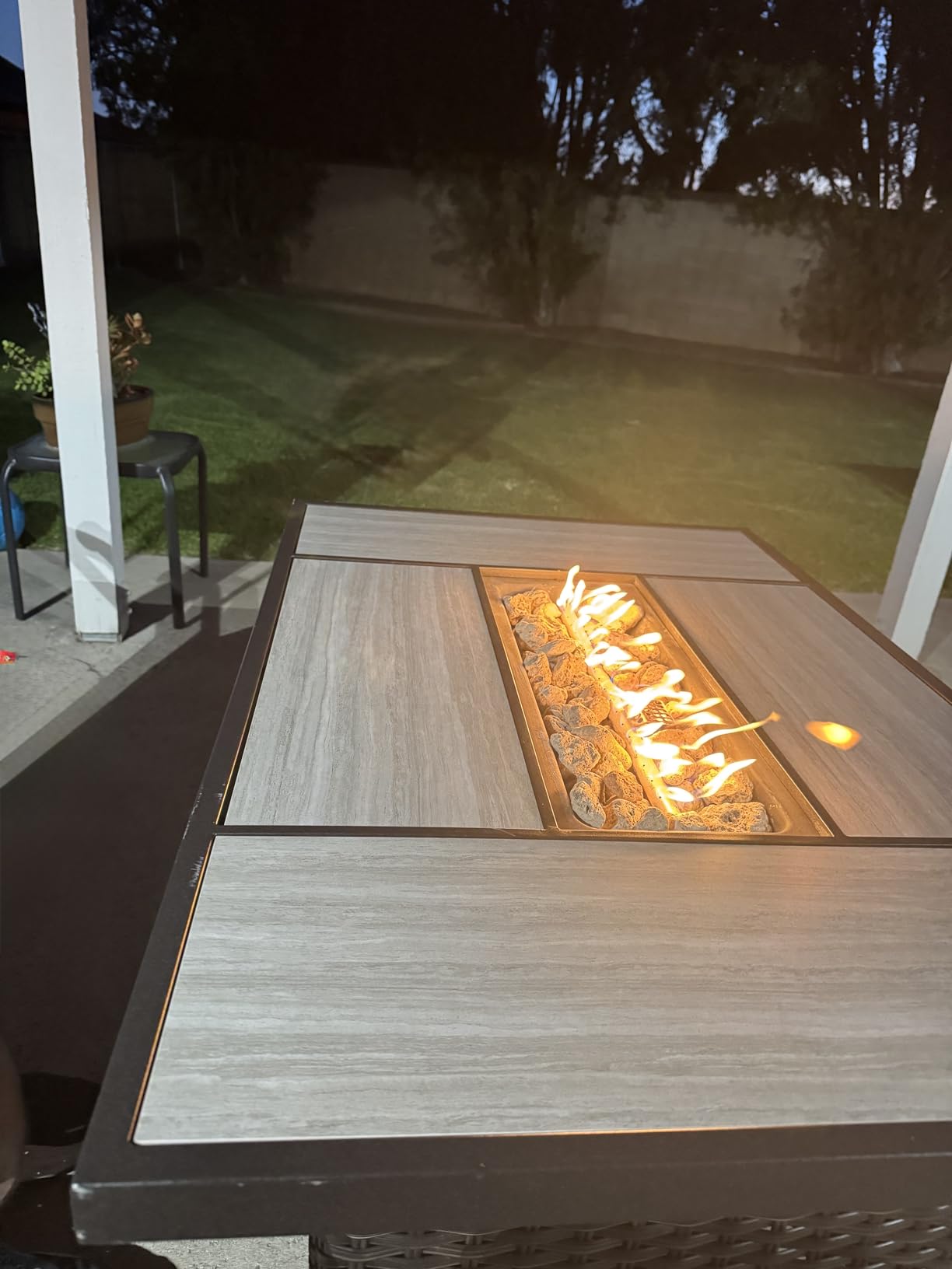 Grand Patio Outdoor Gas Fire Pit Table 32-Inch Square Propane Gas Fire Pit with CSA Safety Approval 50000 BTU customer photo 2