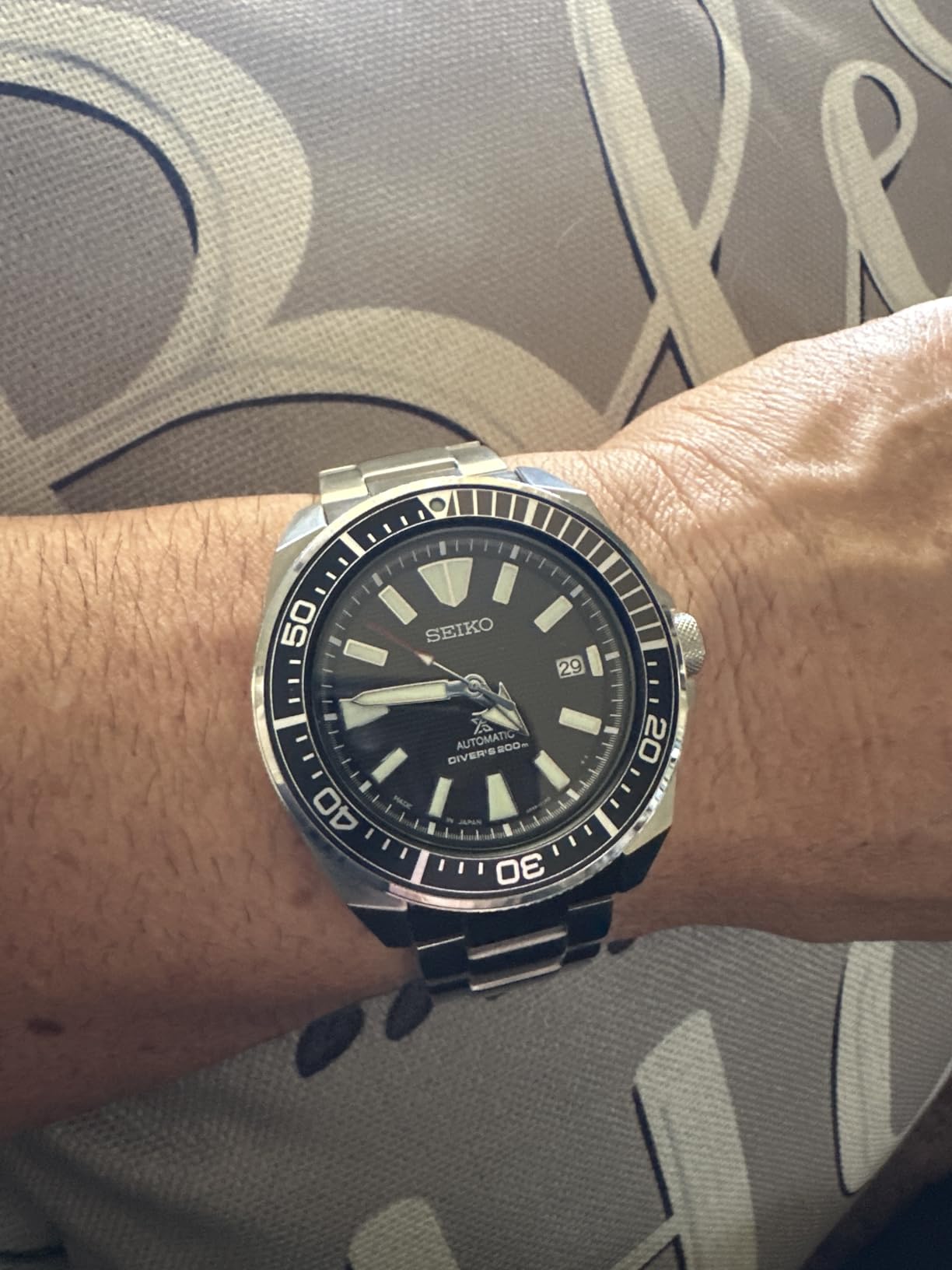 Seiko SRPF03 Automatic Dive Watch for Men - Prospex Special Edition - LumiBrite Hands, Sapphire Crystal - Water Resistant 200M customer photo 2