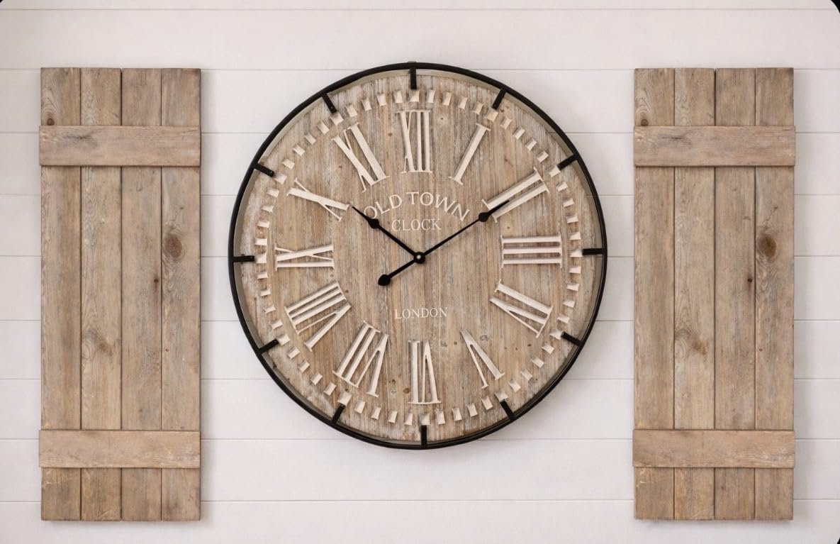 Ilyapa Wood Shutters Wall Decor - Farmhouse Style Barn Door Shutters for Interior Wall Art customer photo 1