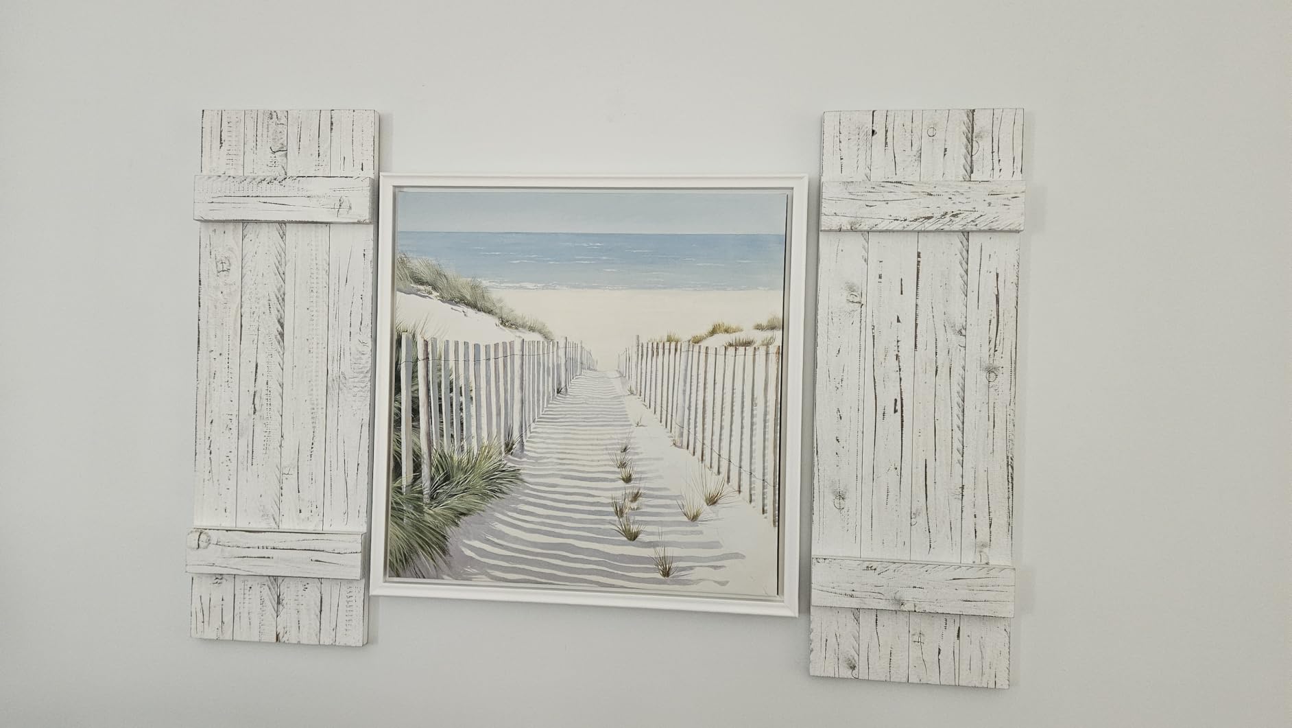 Ilyapa Wood Shutters Wall Decor - Farmhouse Style Barn Door Shutters for Interior Wall Art customer photo 2