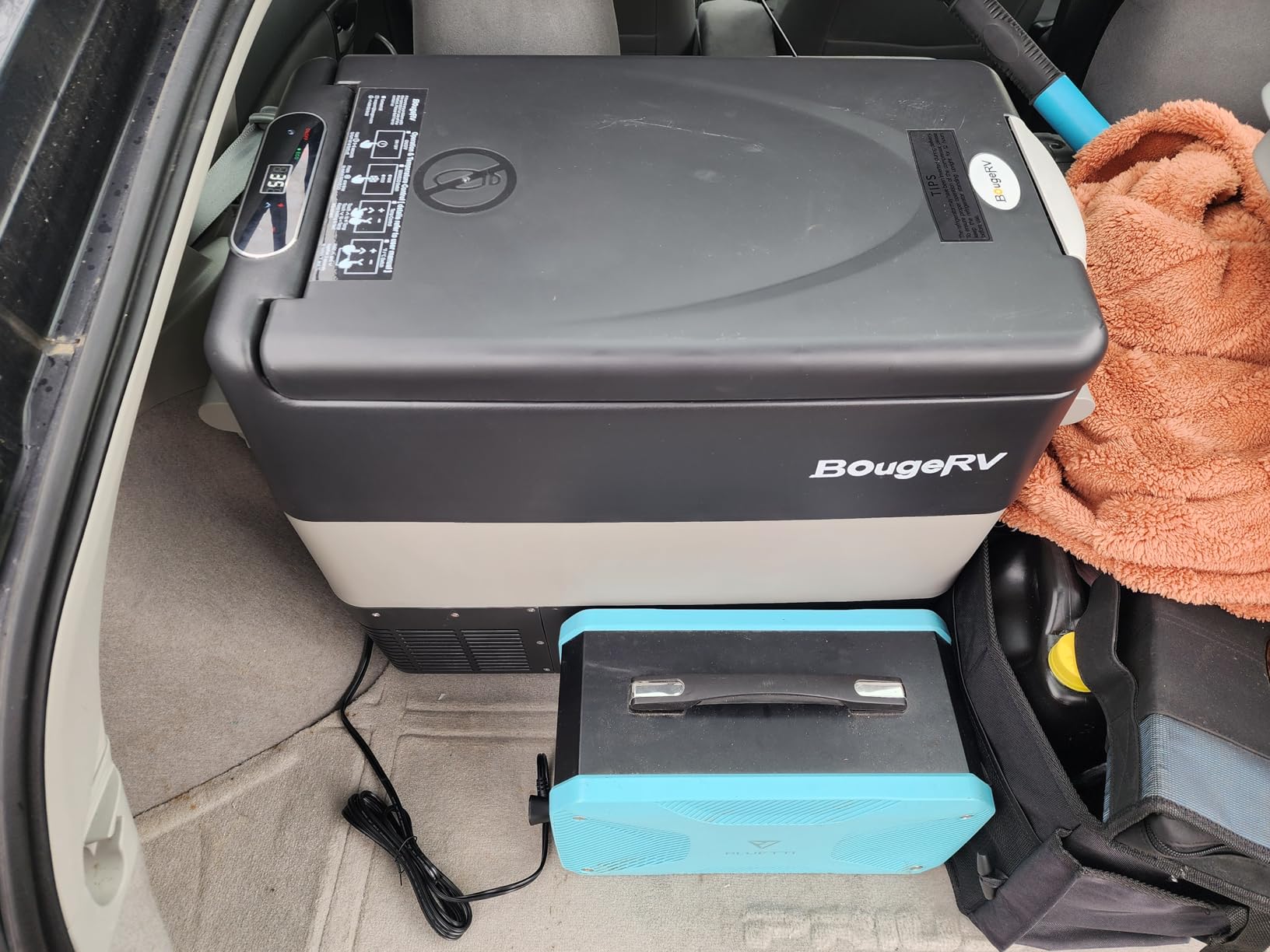 BougeRV 12V Refrigerator Fridge Freezer Portable Car Fridge 42 Quart Electric Cooler 12V/24V DC 110~240V AC for RV Camper Truck Jeep Pickup SUV Van Boat Camping Tailgating Road Trip Outdoor Travel customer photo 2