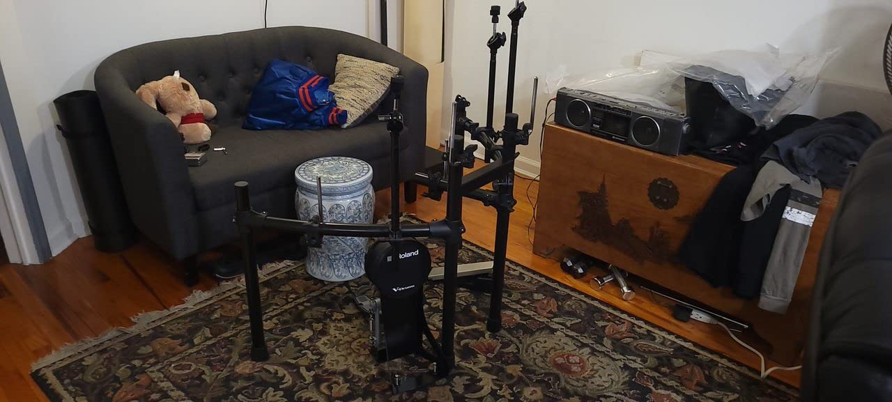 Roland TD-07KV Electronic V-Drums Kit - Legendary Dual-Ply All Mesh Head kit with superior expression and playability - Bluetooth Audio & MIDI - USB for recording audio and MIDI data - 40 FREE Melodics customer photo 2