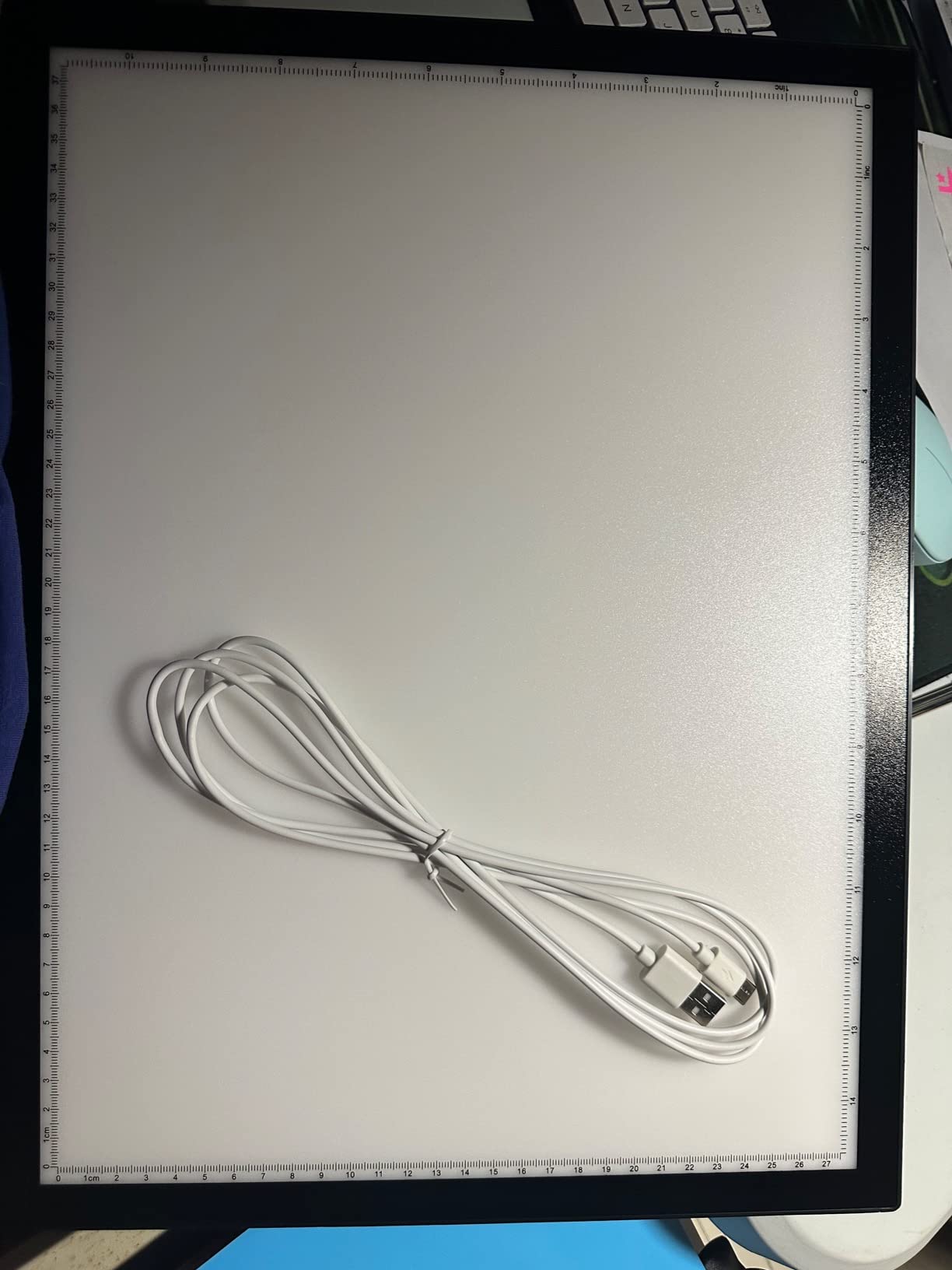 WELZK Light Board A3, 16.6×12.6inchs Light Pad, Side Button Design, 9 Levels/Stepless Dimming, Light Box Widely for Diamond Painting, Tracing, Weeding Vinyl etc. customer photo 1