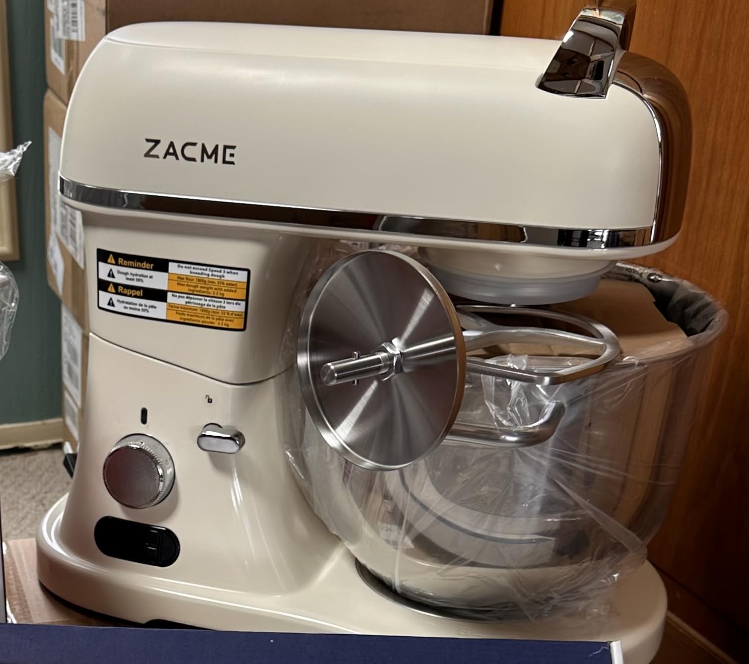 ZACME 8.4QT Commercial Stand Mixer 800W with Aluminum Die Casting Meets the Standard of NSF/ANSI 8-2023, Mixers Kitchen Electric Stand Mixer with Stainless Steel 8L Bowl, Dough Hook, Whisk and Beater customer photo 1