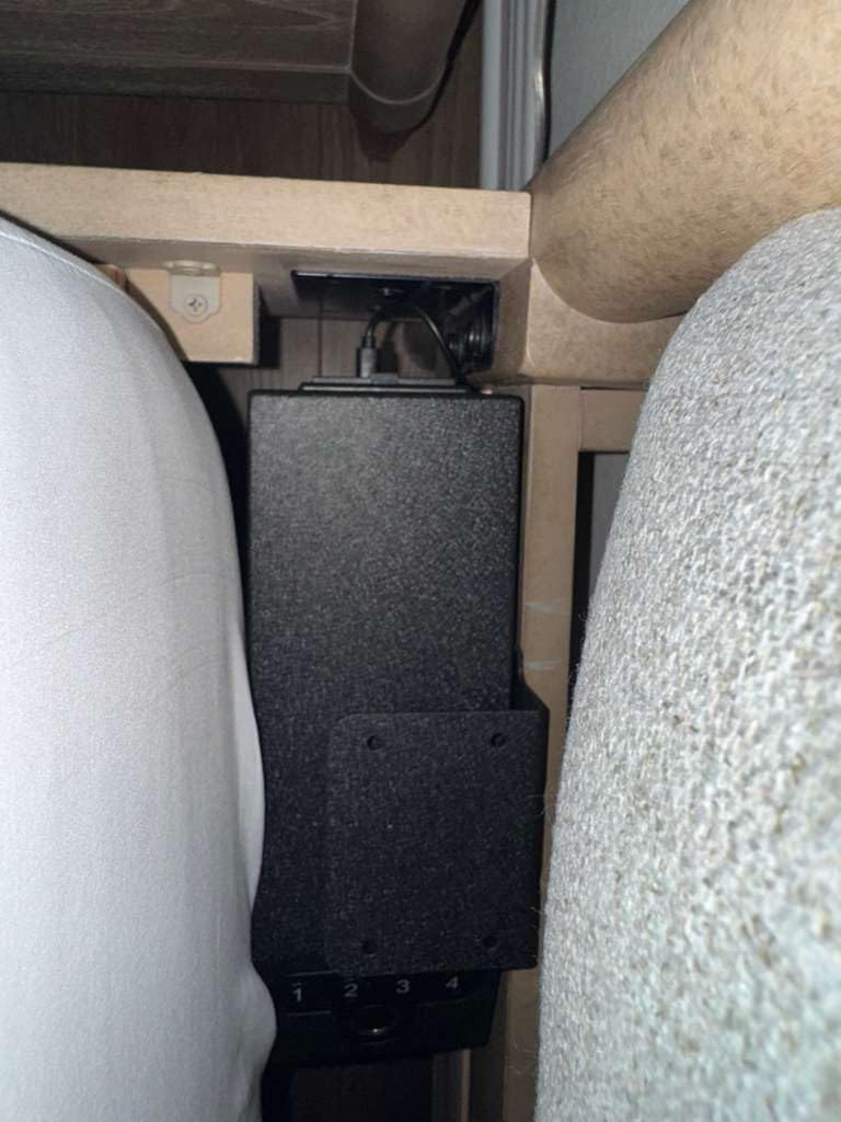 Biometric Slider Handgun Gun Safe for Nightstand, Desk, Bed Side,Truck - Auto Sliding Door Hand Gun Safe for Pistol - with Fingerprint, PIN Code, KEY Access customer photo 2