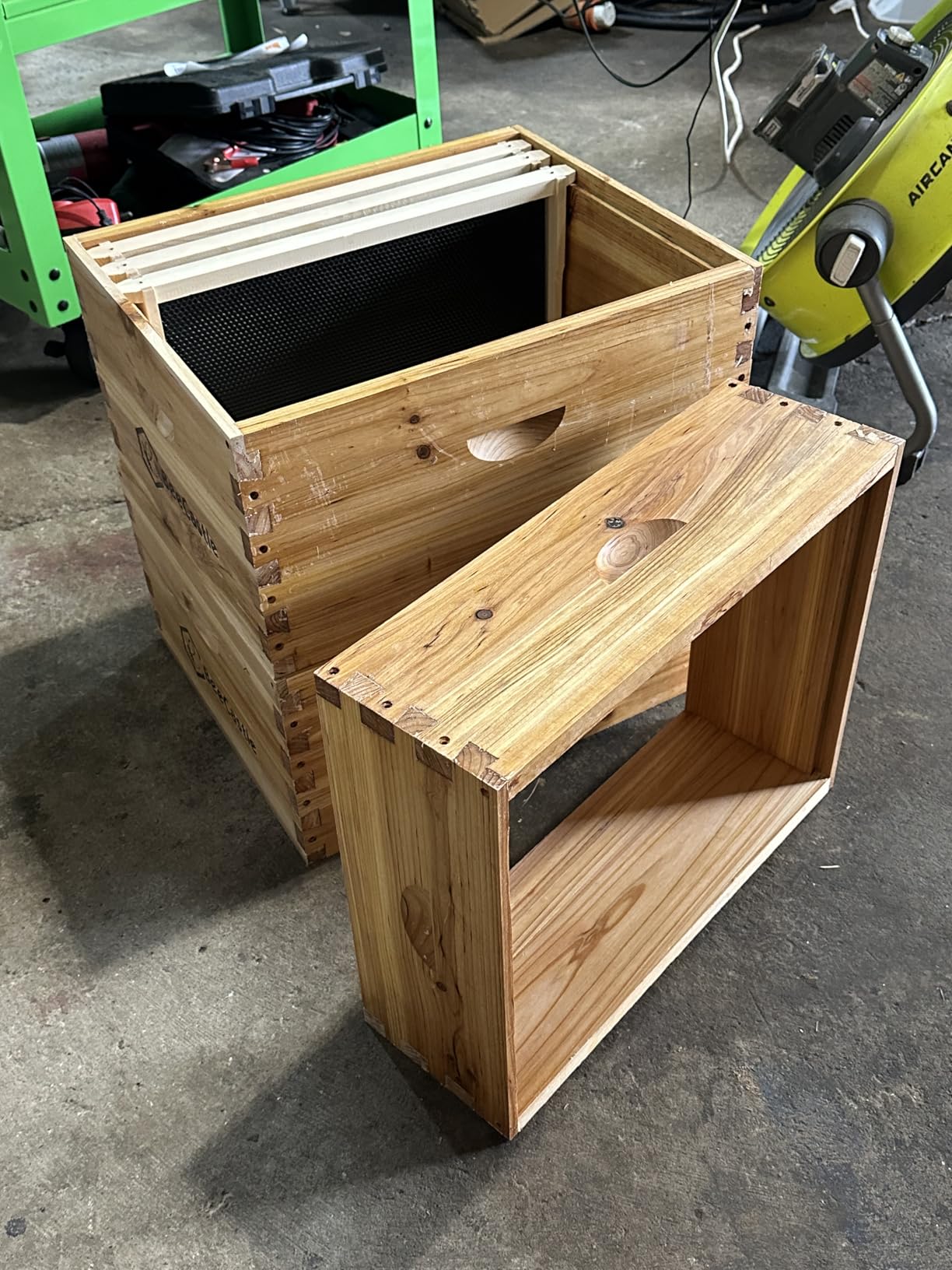 BeeCastle 10 Frame Langstroth Bee Hive Coated with Beeswax Includes Beehive Frames and Waxed Foundations (2 Deep Boxes & 1 Medium Box) customer photo 2