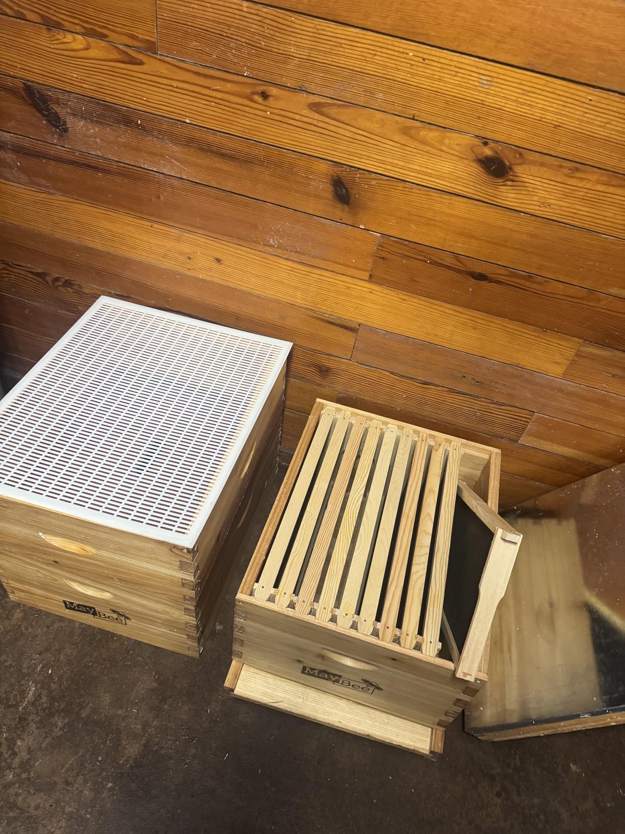 10-Frame Langstroth Beehive Dipped in 100% Beeswax, Complete Bee Hives and Supplies Starter Kit Includes 2 Deep Hive Bee Boxes and 1 Bee Hive Super with Beehive Frames and Foundations customer photo 2