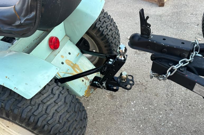 ECOTRIC Heavy Duty Adjustable Lawn Mower Trailer Towing Hitch, Garden Tractor Hitch Steel Compatible with John Deere Cub Cadet Craftsman customer photo 1