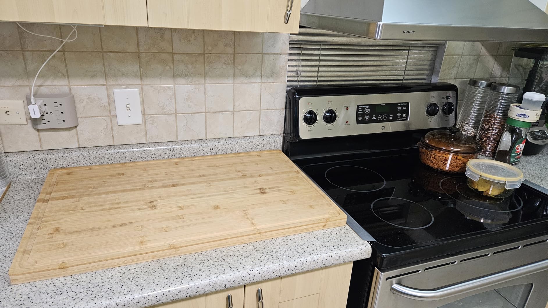 2XLarge Cutting Board, 20 Bamboo Cutting Boards for Kitchen with Juice Groove and Handles Kitchen Chopping Board for Meat Cheese board Heavy Duty Serving Tray, 2XL, Empune customer photo 2