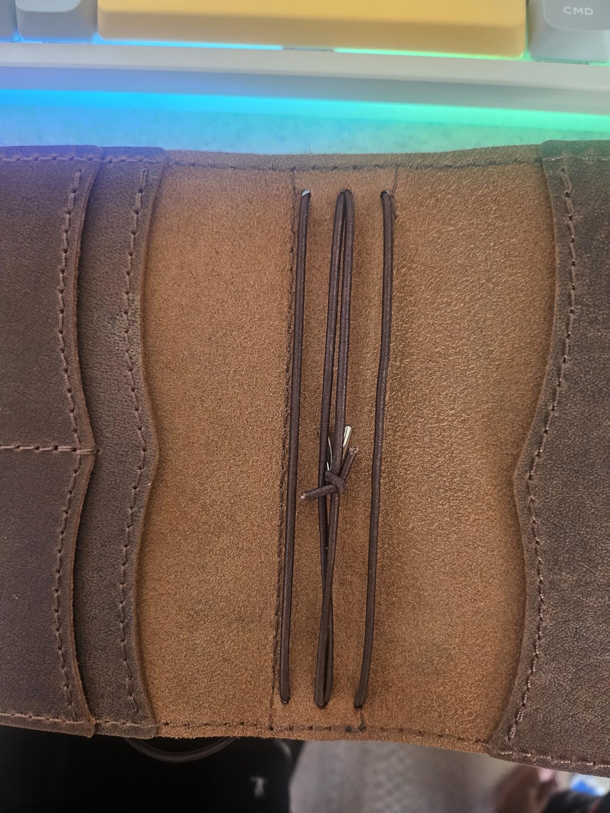 newestor Travelers Notebook Cover with Inner Pockets, Card Slots and Pen Holder, A5 Size, Dark Brown customer photo 1