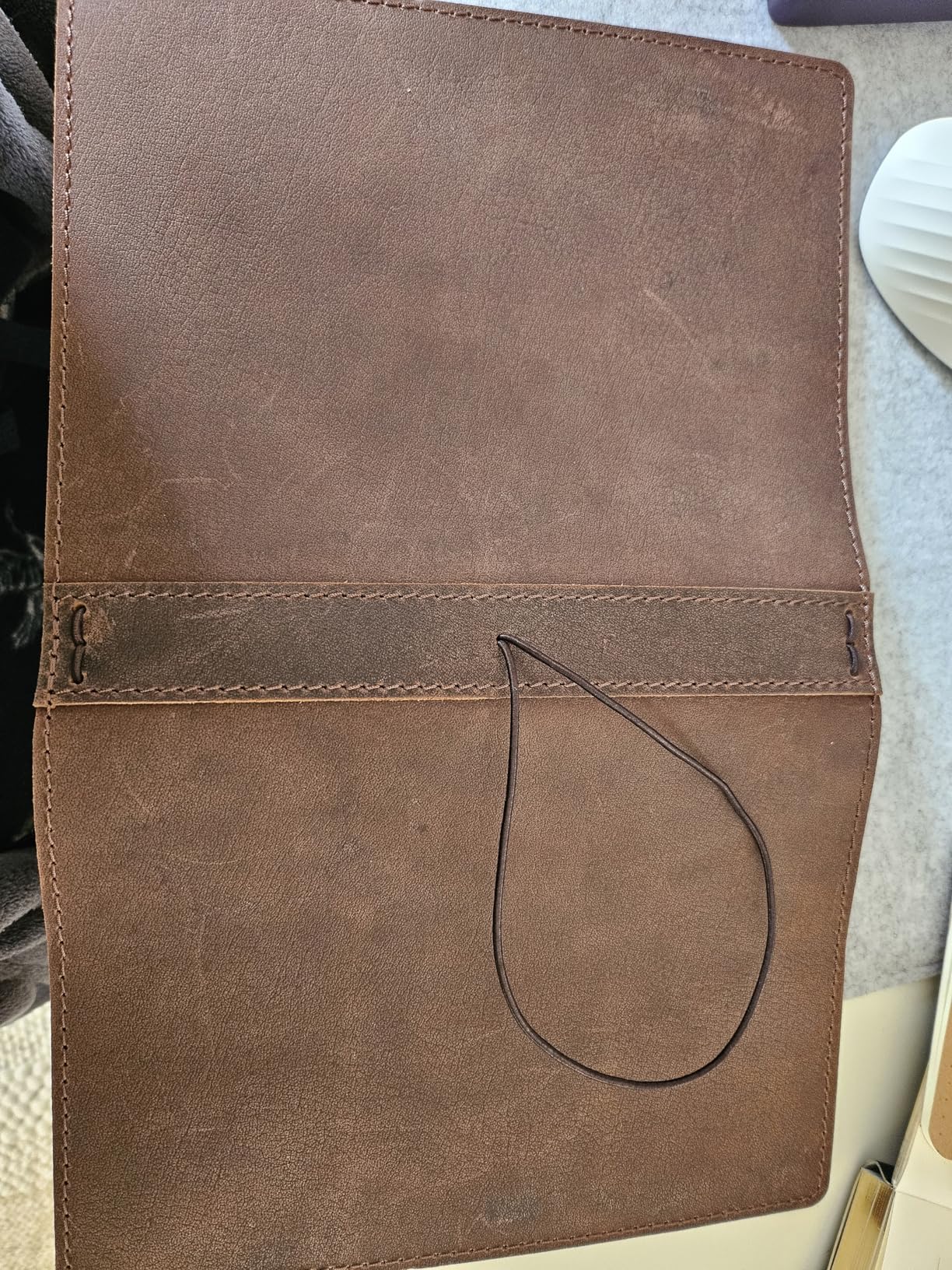 newestor Travelers Notebook Cover with Inner Pockets, Card Slots and Pen Holder, A5 Size, Dark Brown customer photo 2