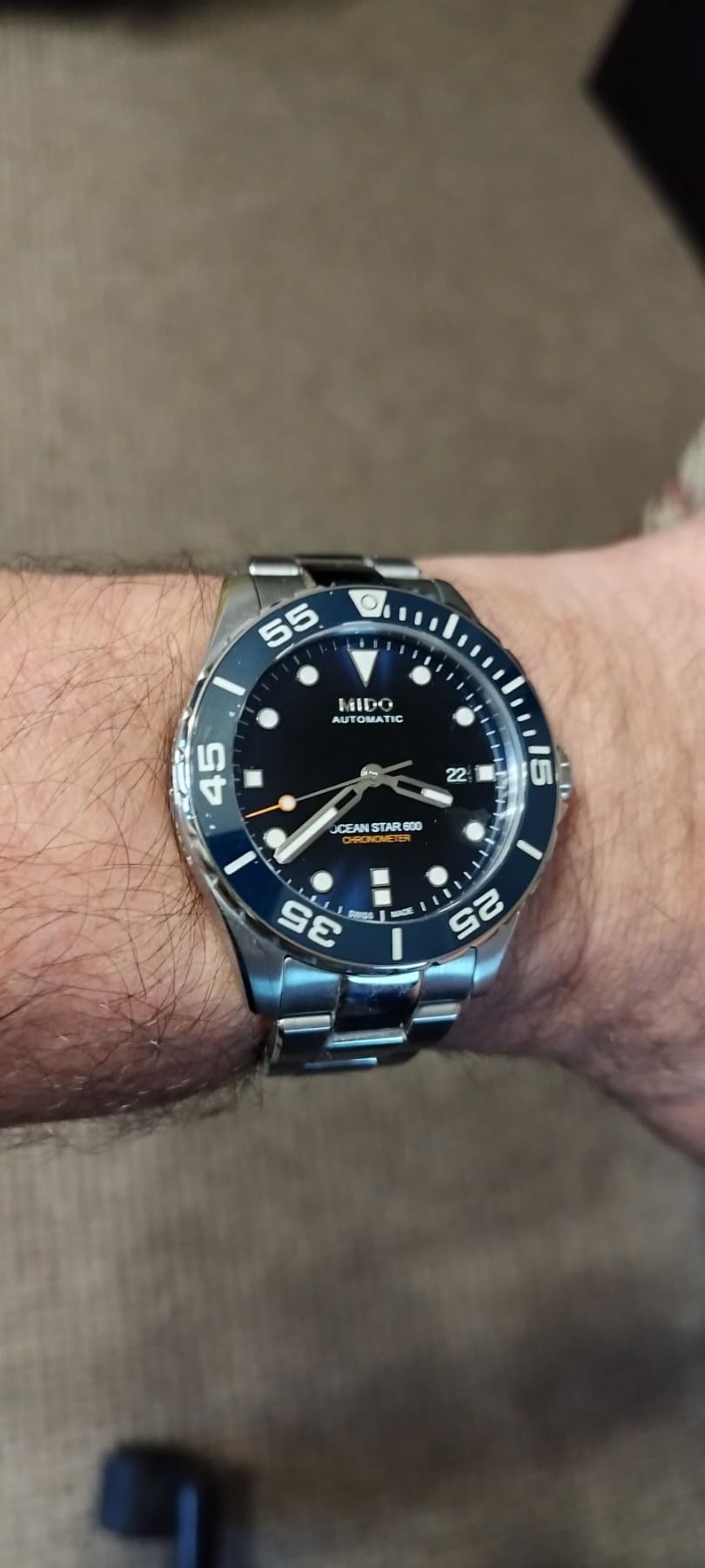 Mido Ocean Star 600 Chronometer - Swiss Automatic Watch for Men - 43.5mm Stainless Steel Case with Rotating Ceramic Bezel customer photo 1