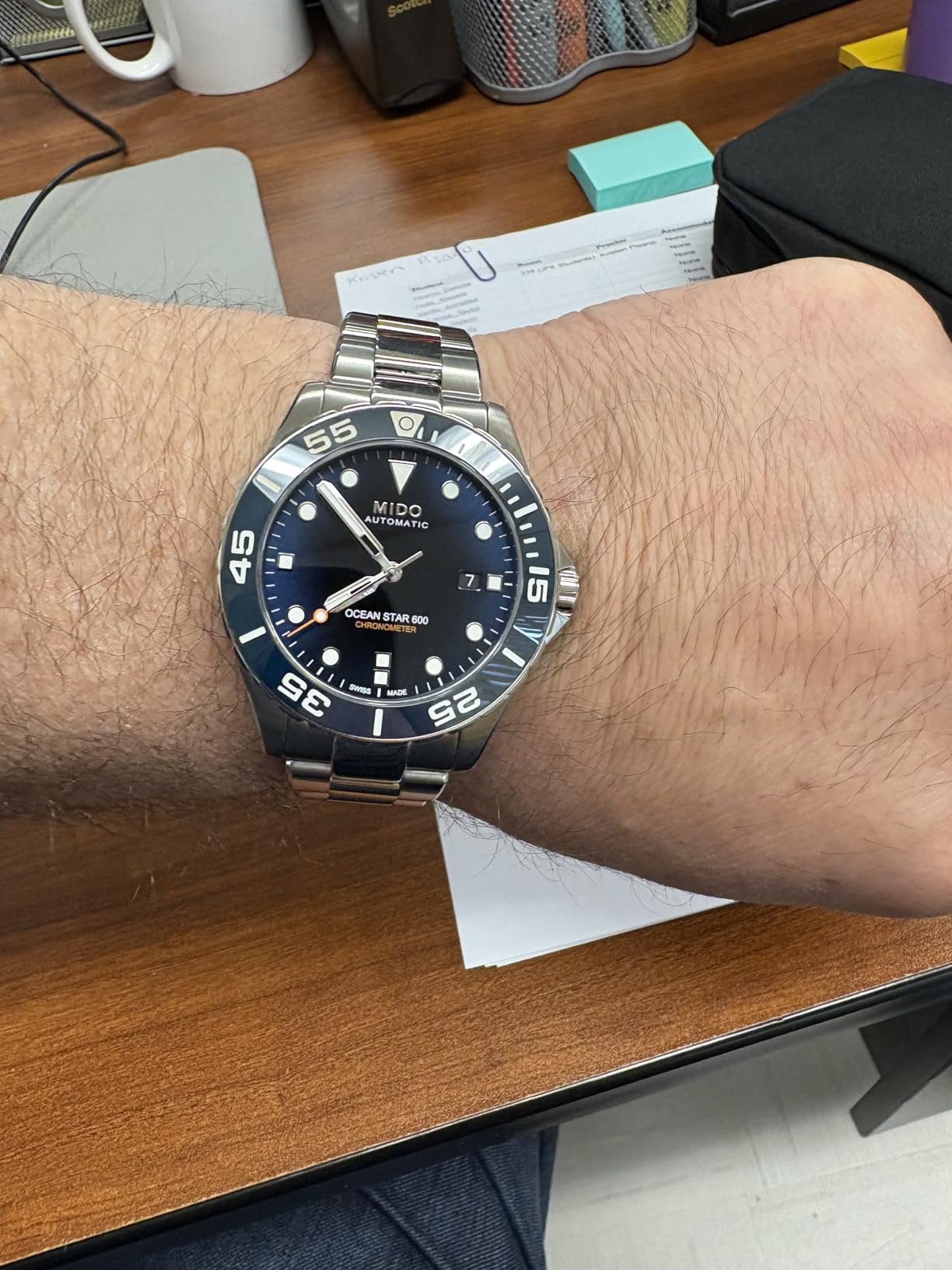Mido Ocean Star 600 Chronometer - Swiss Automatic Watch for Men - 43.5mm Stainless Steel Case with Rotating Ceramic Bezel customer photo 2