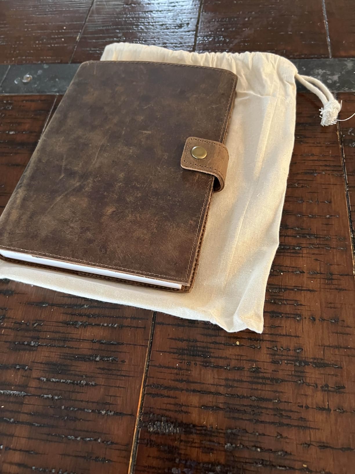 Modest Goods Refillable Leather Journal | Premium Lined A5 Notebook Cover | 200 Ruled Writing Pages | Card Holder Slot | Leather Bound Journals for Men & Women, Best Gift Travel Diary, Cool Planner customer photo 1
