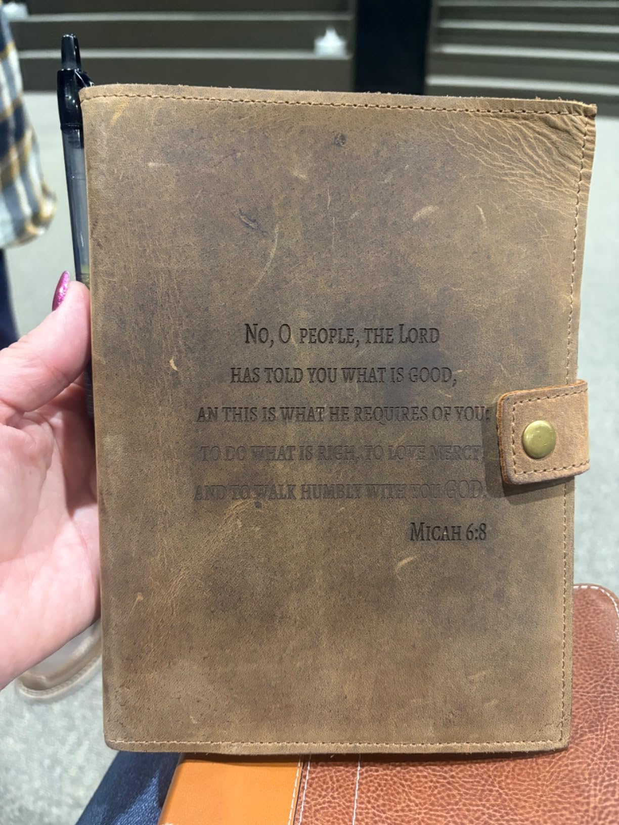 Modest Goods Refillable Leather Journal | Premium Lined A5 Notebook Cover | 200 Ruled Writing Pages | Card Holder Slot | Leather Bound Journals for Men & Women, Best Gift Travel Diary, Cool Planner customer photo 2