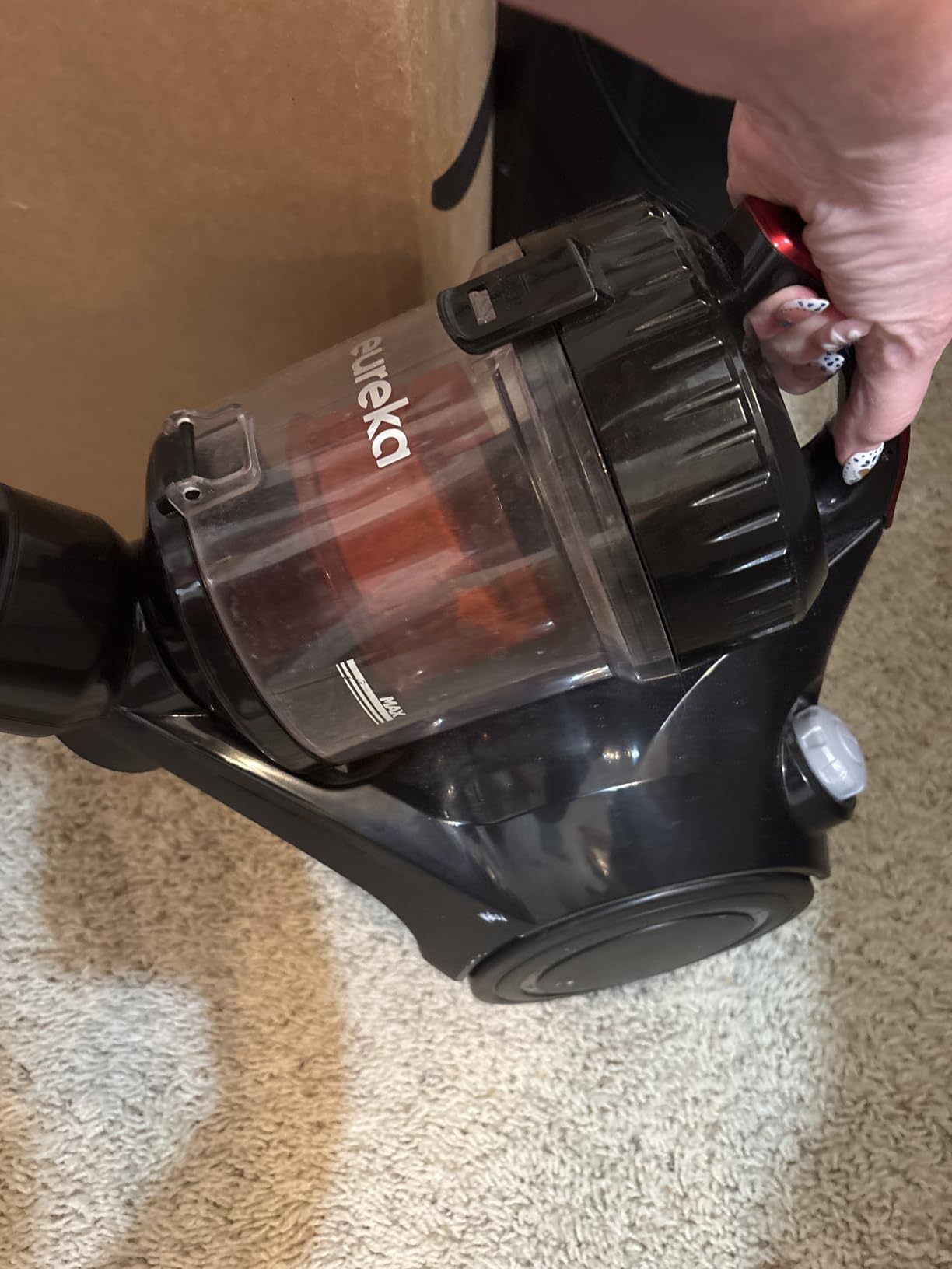 Eureka Bagless Canister Vacuum Cleaner, Lightweight Vac for Carpets and Hard Floors, Red, Whirlwind NEN110D customer photo 1