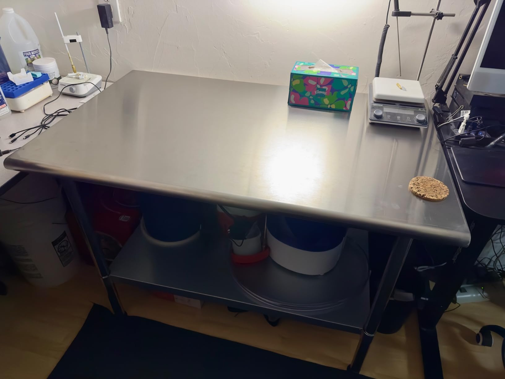 Profeeshaw Stainless Steel Prep Table 72x24 Inch NSF Commercial Work Table with Undershelf Heavy Duty Table for Kitchen Restaurant Home Hotel customer photo 2