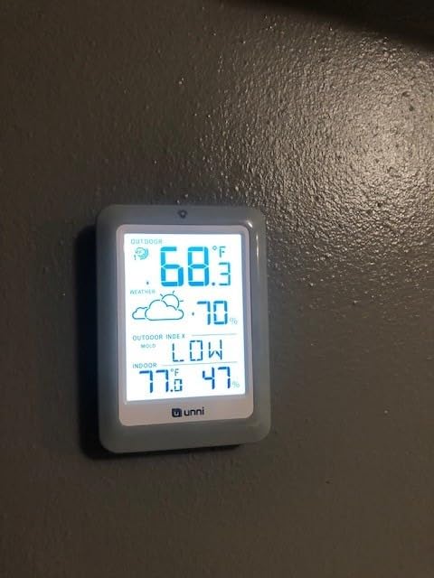 Indoor Outdoor Thermometer Hygrometer Wireless Weather Station, Temperature Humidity Monitor Battery Powered Inside Outside Thermometers with 330ft Range Remote Sensor and Backlight Display customer photo 1