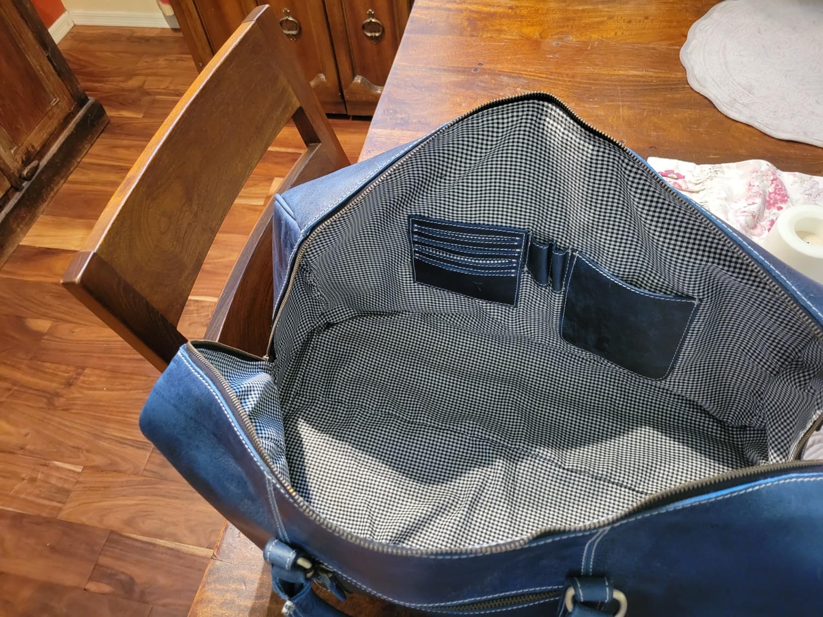 Leather Duffel Bag for Men & Women Travel, Weekend, Overnight, Gym Bag customer photo 2