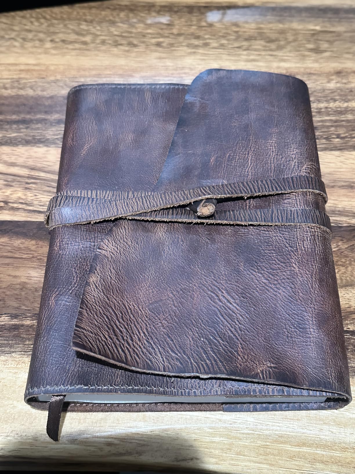Moonster Leather Journal Refillable Notebook - Writing Journals for Women, Mens Cover with Pen, Bound Lined Paper A5 Travelers Diary, Dark Brown customer photo 1