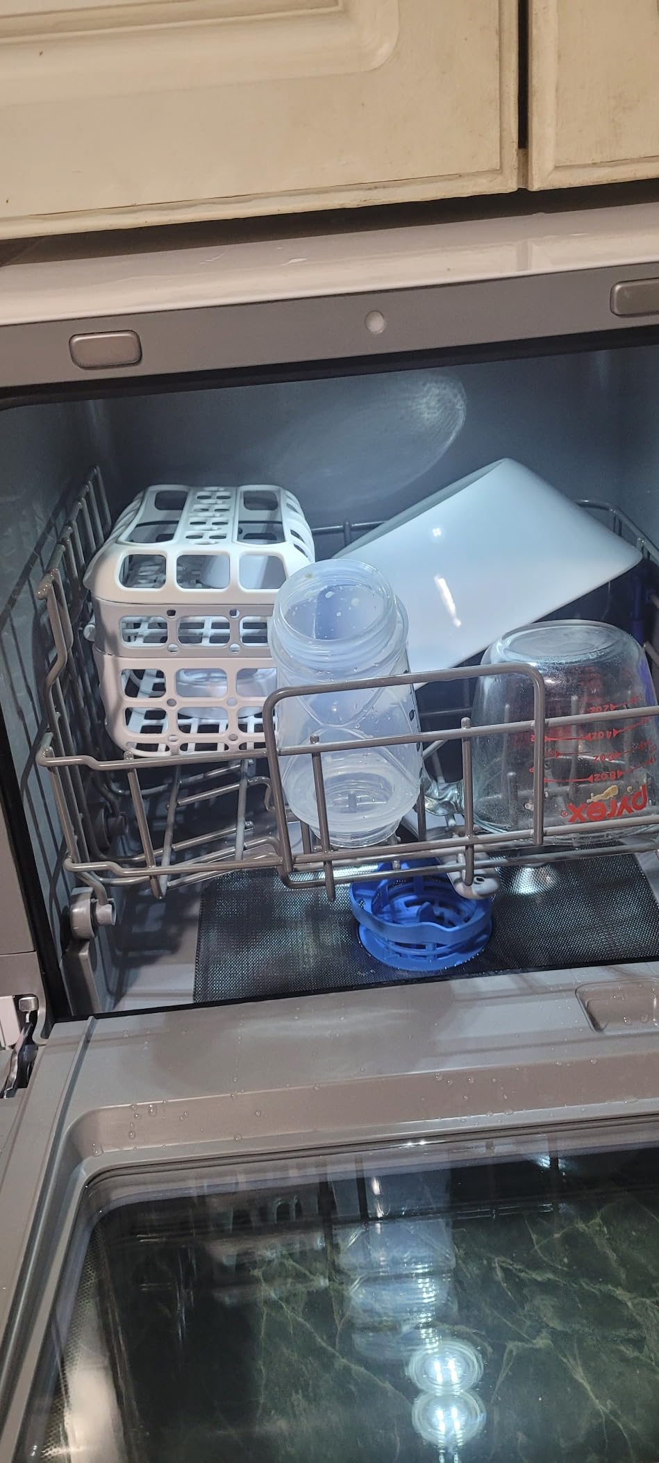 COMFEE' Portable Mini Dishwasher Countertop with 1.32Gal Built-in Water Tank for Apartments& RVs, No Hookup Needed, 6 Programs, 360° Dual Spray, 162°F High-Temp& Air-Dry Function customer photo 2