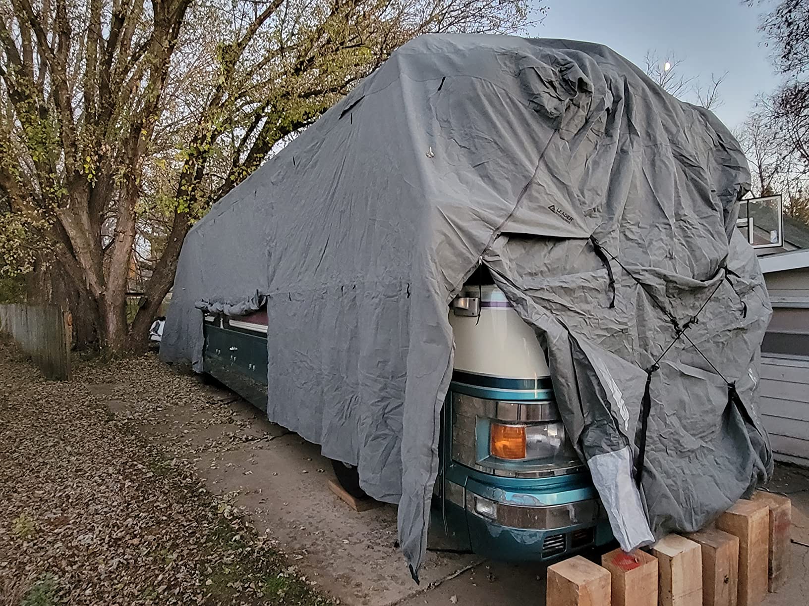 Leader Accessories Windproof Upgraded Class A RV Cover - Fits 30' - 33' Motorhome - Extra Thick 5 Layers Top with Adhesive Repair Patches customer photo 1