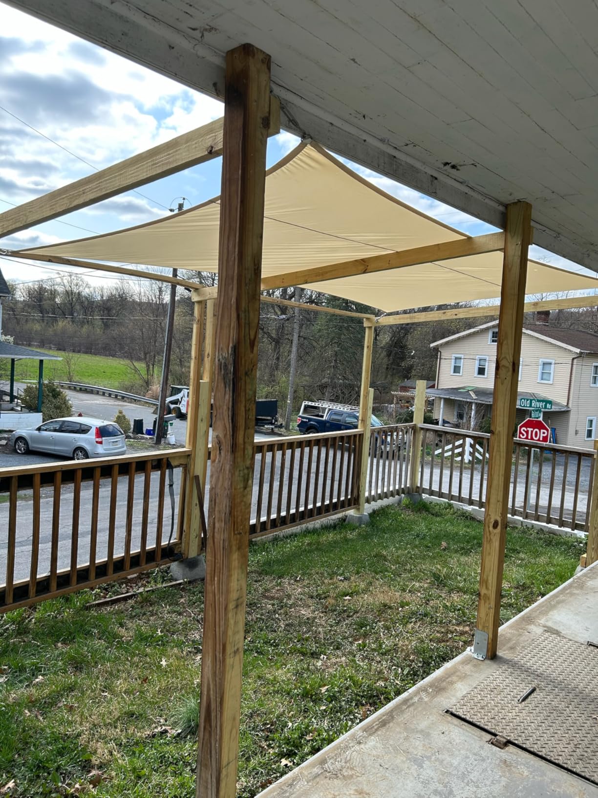 Amgo 7' x 12' Beige Rectangle Waterproof Sun Shade Sail UPF50+ Canopy Awning Shelter, 95% UV Blockage Water Resistant customer photo 1