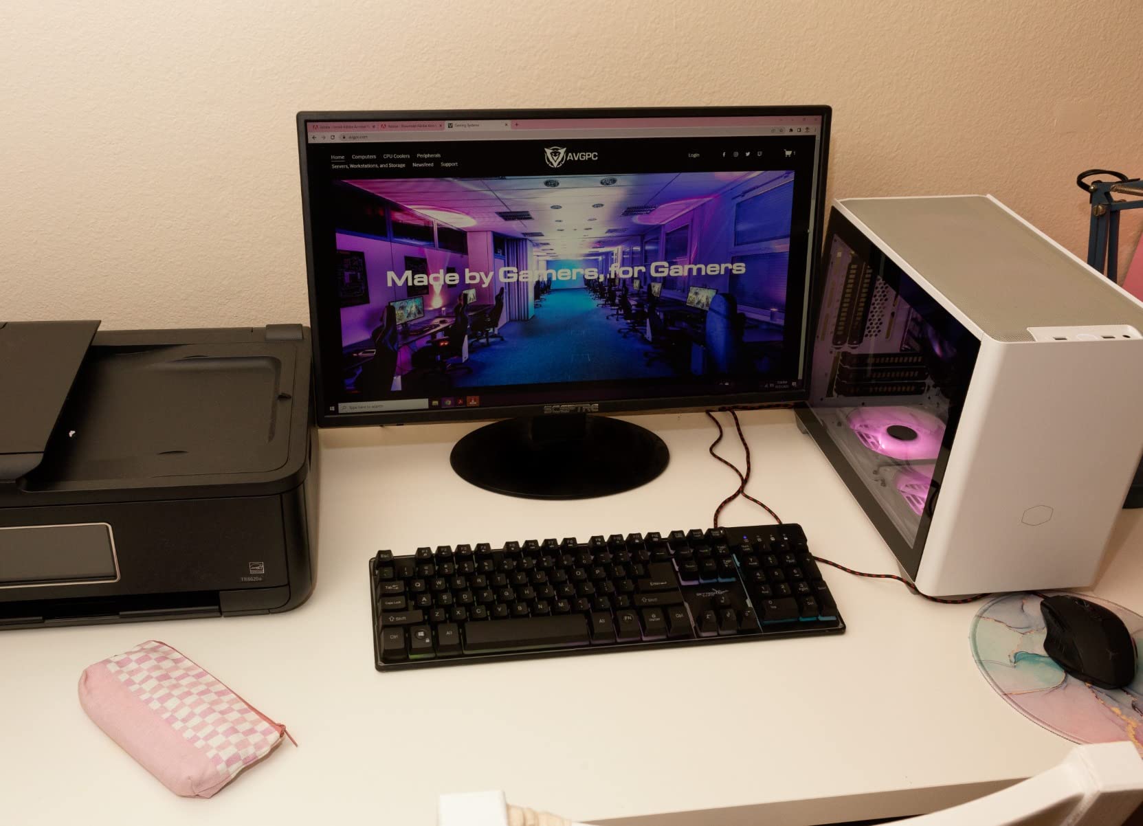 Mini Gaming PC AMD 4.6 GHz Max Boost AMD Ryzen 7 5700G 8-Core CPU with Radeon Graphics Cools with Gaming Cooler 16GB DDR4 3200, White1TB m.2 NVMe SSD, WiFi & Win 10 customer photo 1