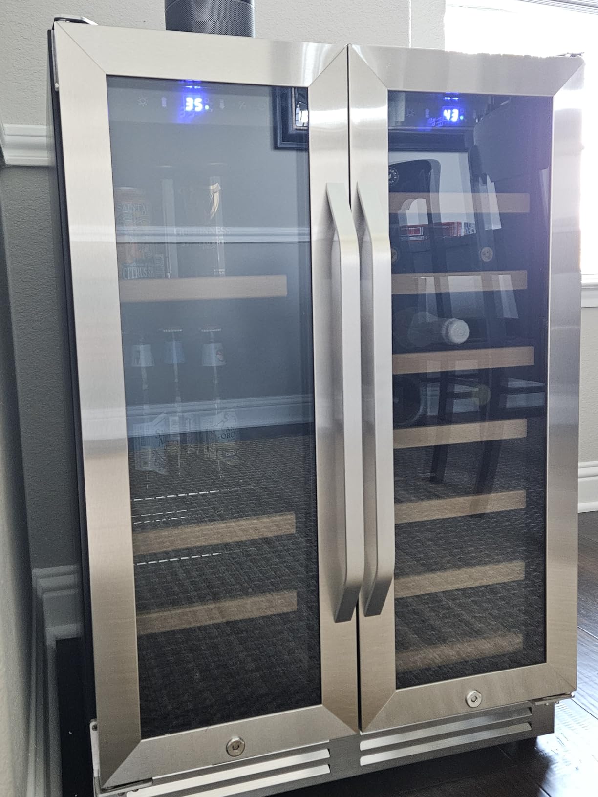 Velivi Wine Fridge Freestanding Dual Temperature Zone, Wine Cooler Refrigerator for 154 Bottles, 24 Inch Wide Large Wine Cooler customer photo 2