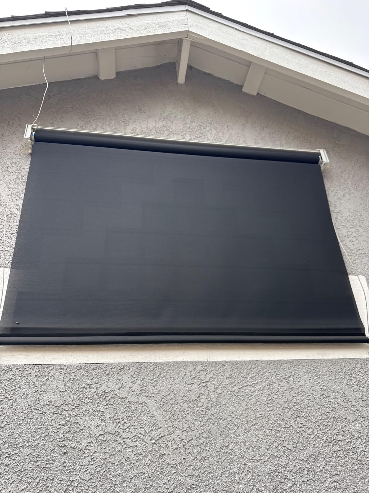 Graywind Motorized Outdoor Shades for Patio - Work with Alexa & Google - Solar Powered Electric Roller Shades, Custom Size customer photo 1