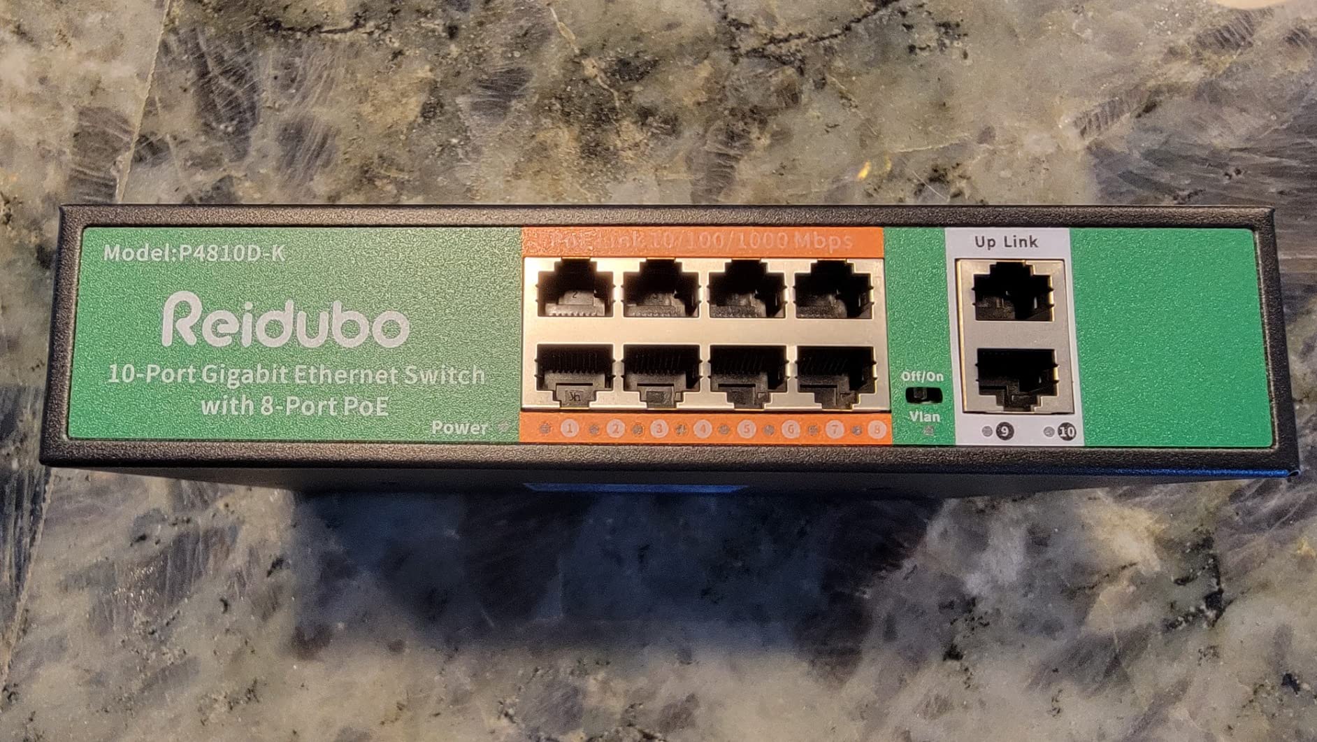 24 Ports Full Gigabit PoE Switch, 24 Port PoE+ Network Switch with 2 Uplink Gigabit Port, 400W, 802.3af/at Compliant, Unmanaged Plug and Play, Rack Mount 19-inch Rackmount, Fanless customer photo 2