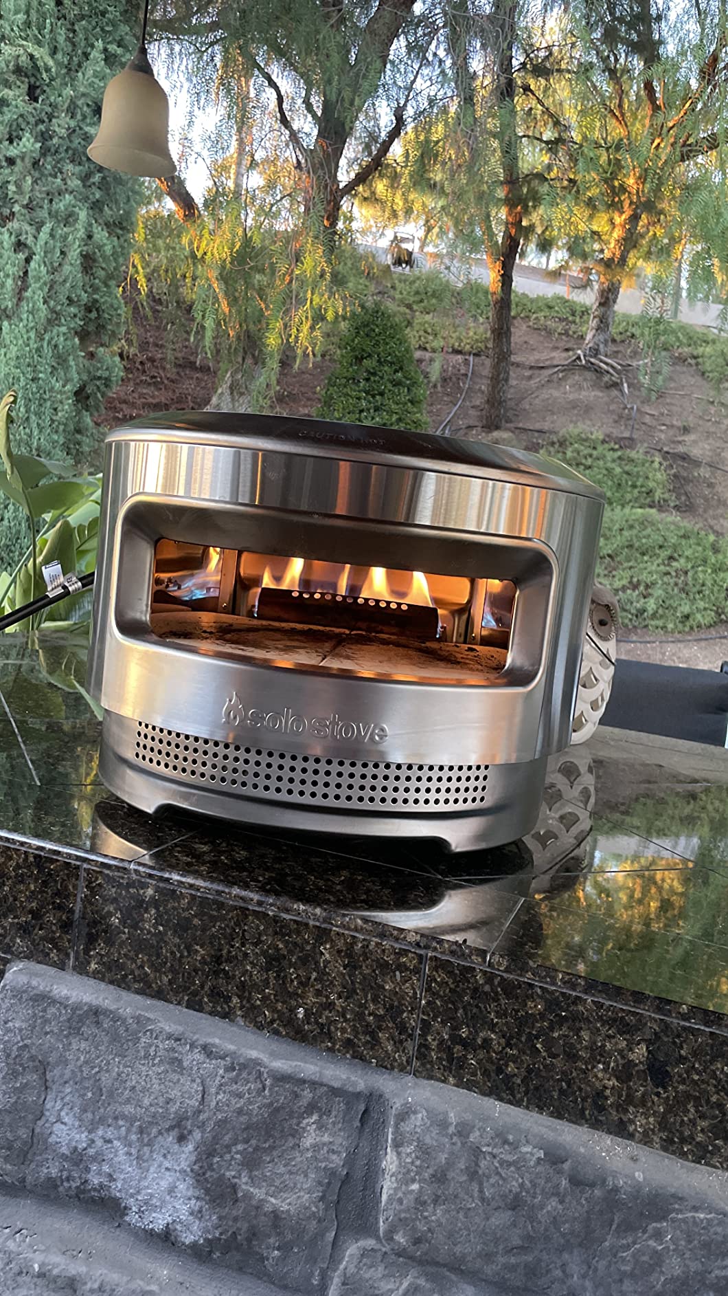Solo Stove Pi Pizza Oven, Wood & Gas Burner | Incl. Stainless Steel Outdoor Maker, Burning Assembly, Burner, Cordierite Stone (13 mm thick), H: 15.125 in x Dia: 20.5 in, 30.5 lbs customer photo 1