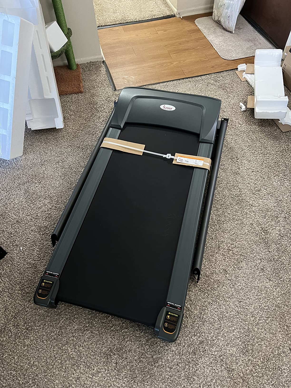 Sunny Health & Fitness Treadmill Elite Smart Auto Incline for Home Use, Wide Running and Walking Deck, Flex Shock Suspension with 300 LB Weight Capacity Bluetooth SunnyFit App customer photo 1