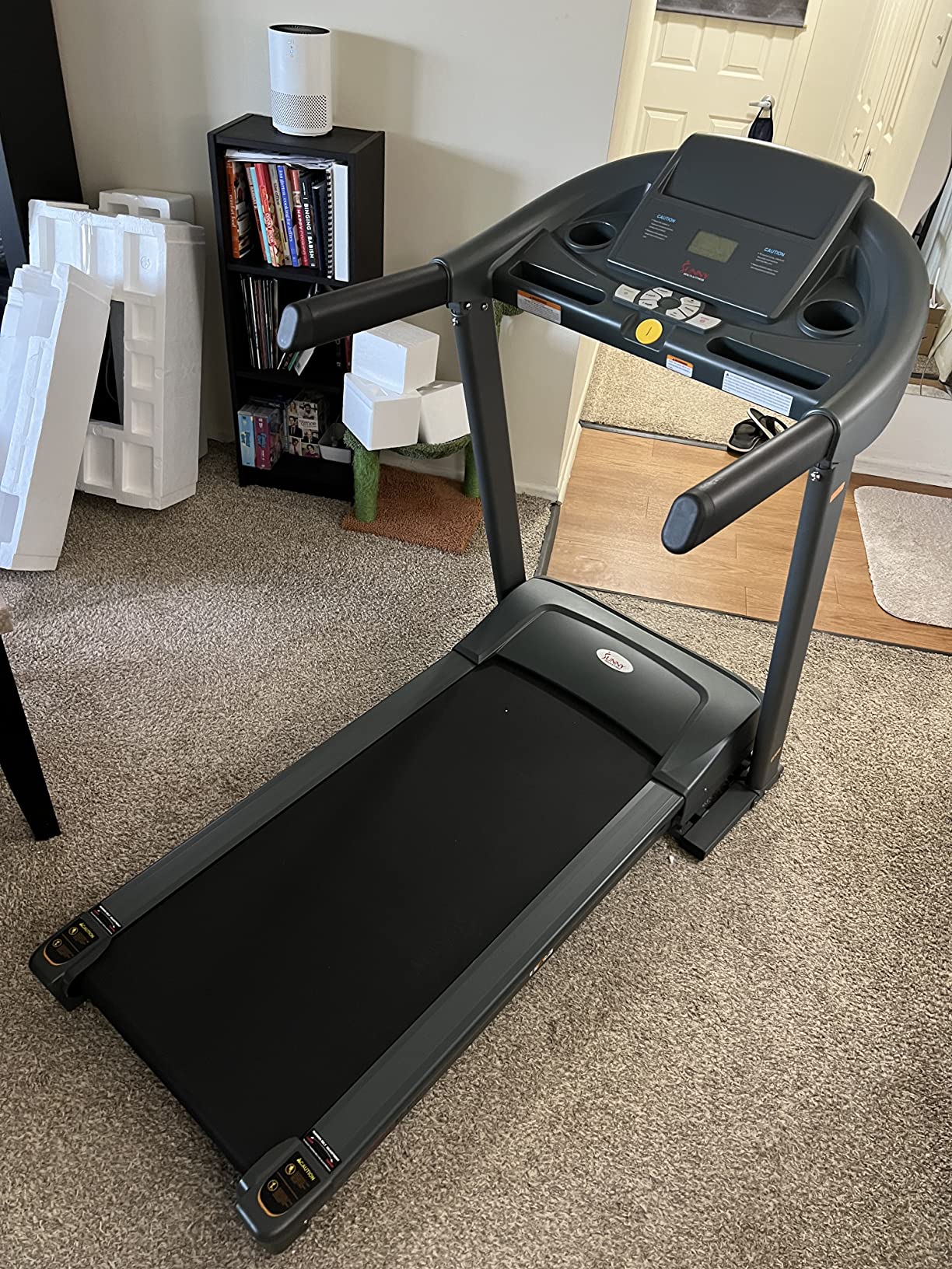 Sunny Health & Fitness Treadmill Elite Smart Auto Incline for Home Use, Wide Running and Walking Deck, Flex Shock Suspension with 300 LB Weight Capacity Bluetooth SunnyFit App customer photo 2