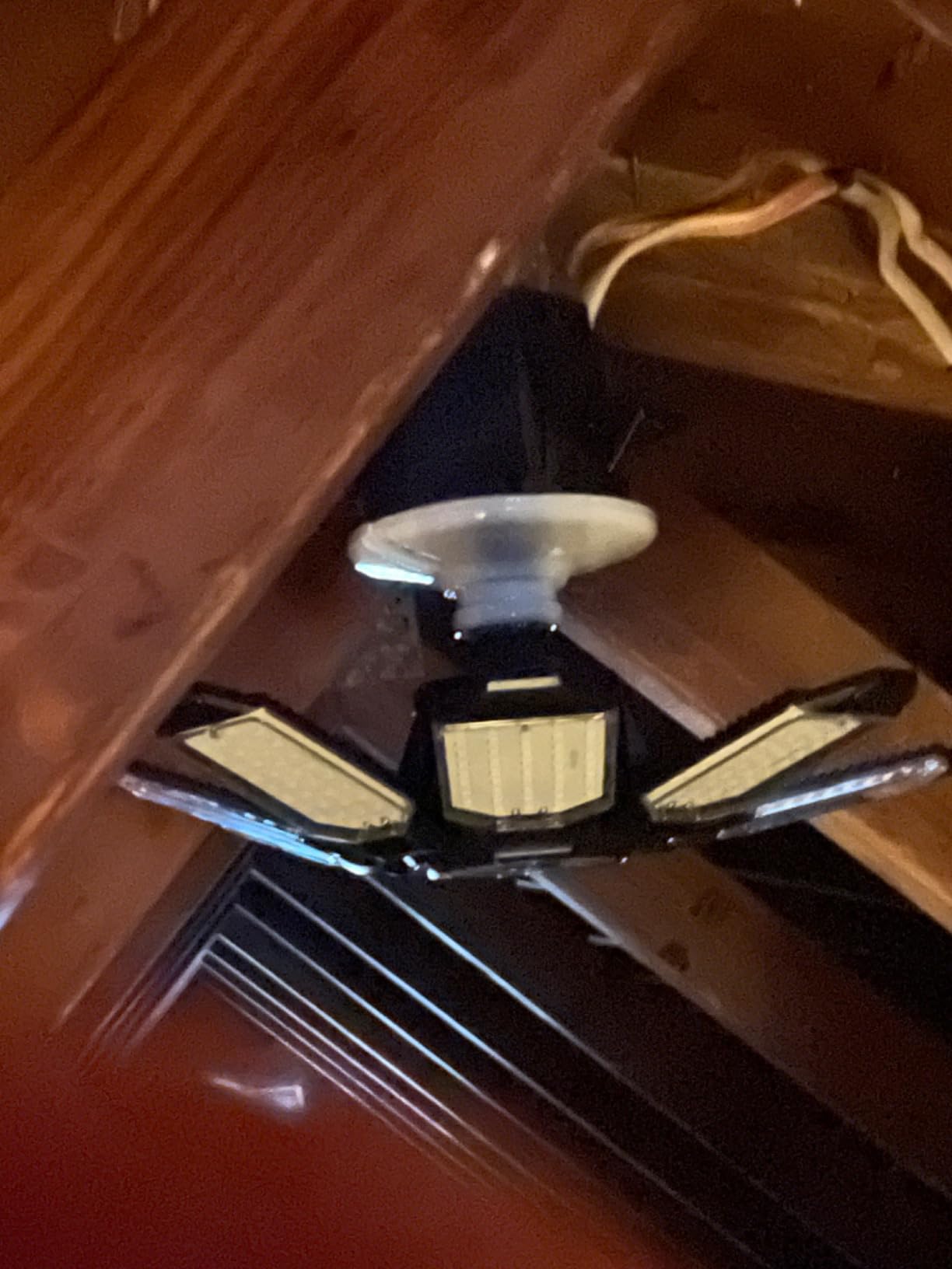 Garage Lights - 40000LM Super Bright Garage Lights Ceiling Led w/ 8 Deformable Panels Compatible for E26/E27 Screw in Socket Garage Lighting Bulb for Barn Basement Shops Attic - 2Pack customer photo 2