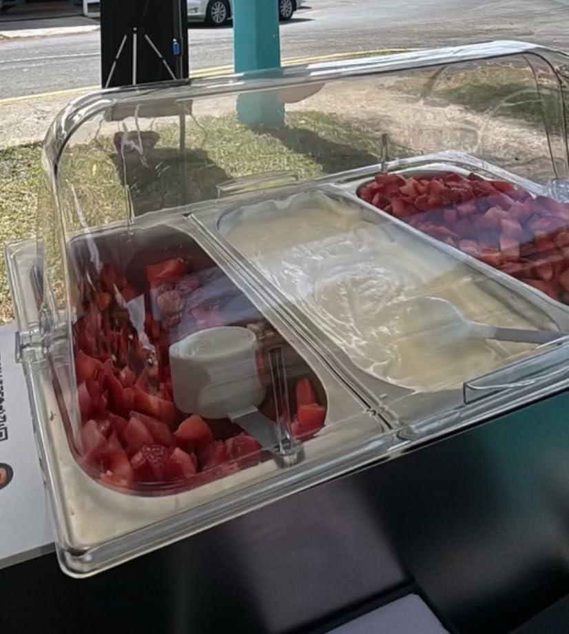Cold Food Buffet Server 9.6Qt (6 Pans×1.6Qt) with Ice Packs for Salad Pizza Sauce Colded Serving Trays Condiments Containers for Parties Buffet customer photo 2