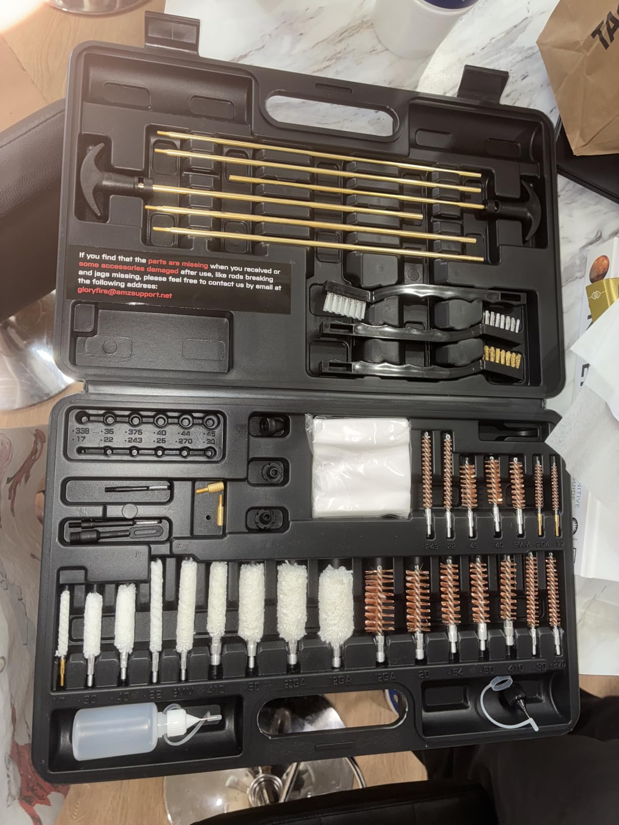 GLORYFIRE Gun Cleaning Kit Universal for Guns, Gun Brushes for Pistol, Handgun, Shotgun, Elite Brass Rods and Wire Rope, Hunting Gear Gun Accessories for Men customer photo 2
