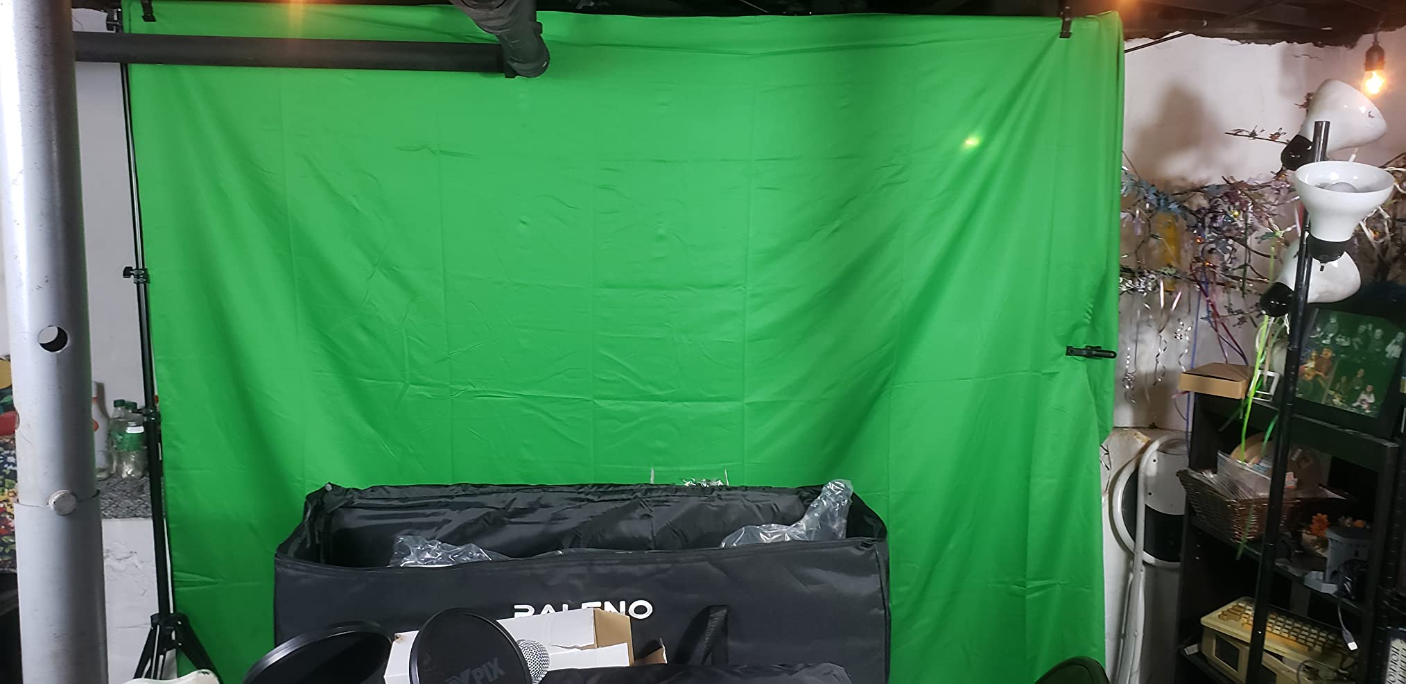 RALENO Photography Lighting Kit, 8.5x10ft Photo Backdrops Stands with 6x9ft Green Screen, 50W LED Bulbs, 5500 K, 97CRI, Umbrellas & Softbox Lighting kit for Studio Portrait Product Photography customer photo 2