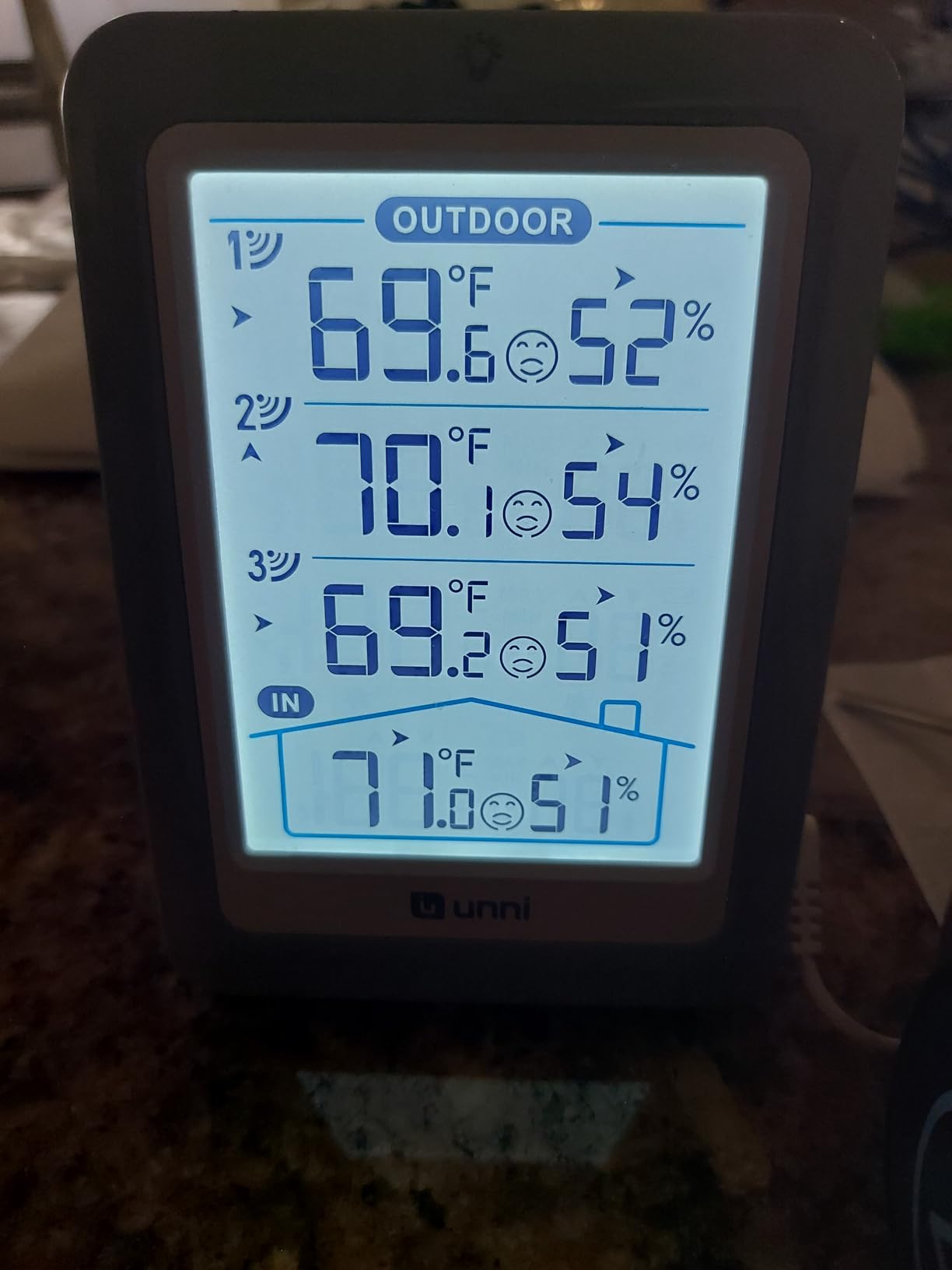 Indoor Outdoor Thermometer Wireless, 4.5 Inch Display Digital Hygrometer Thermometer Temperature Humidity Monitor with 330ft Range Sensor and Adjustable Backlight customer photo 1