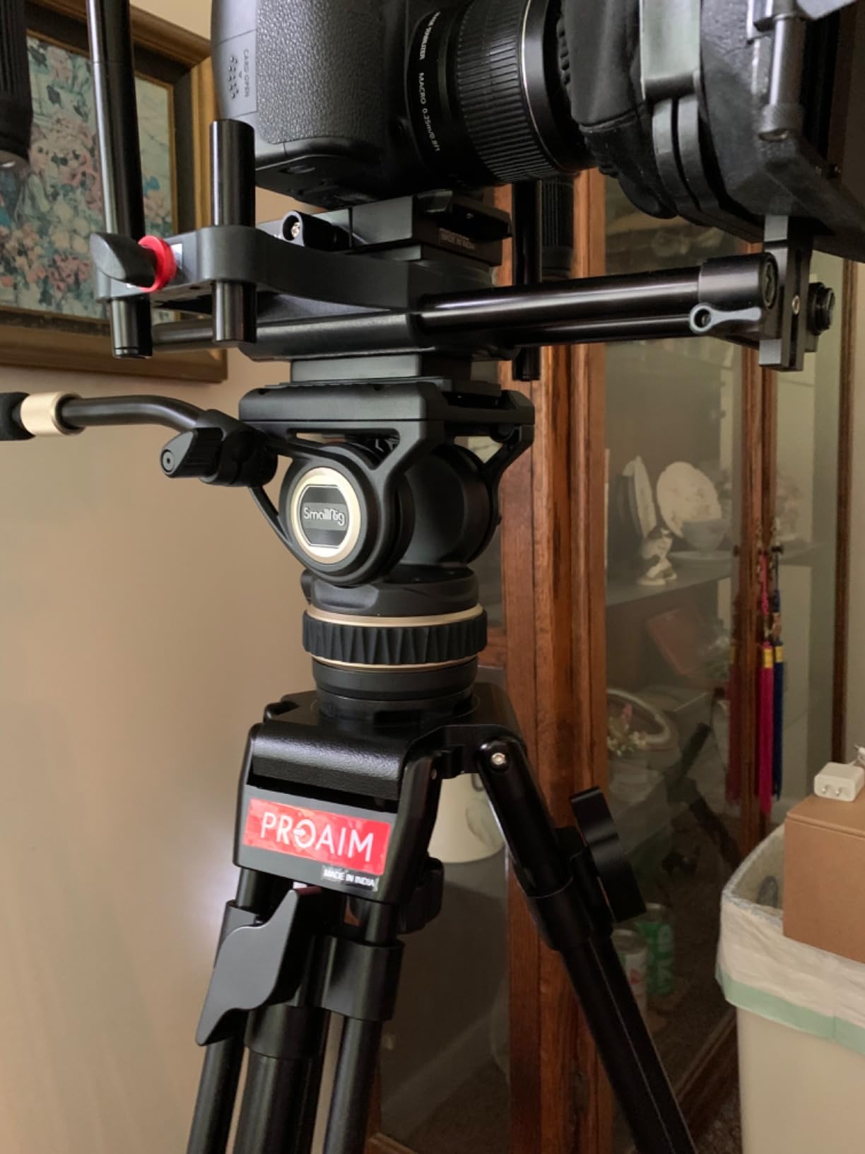 SmallRig DH10 Heavy Duty Tripod Fluid Video Head with Flat Base and Adjustable Handle, Quick Release Plate for Manfrotto Video Head Mount Plate, Load up to 22Ibs, for Video Cameras, DSLR Cameras 4165 customer photo 1