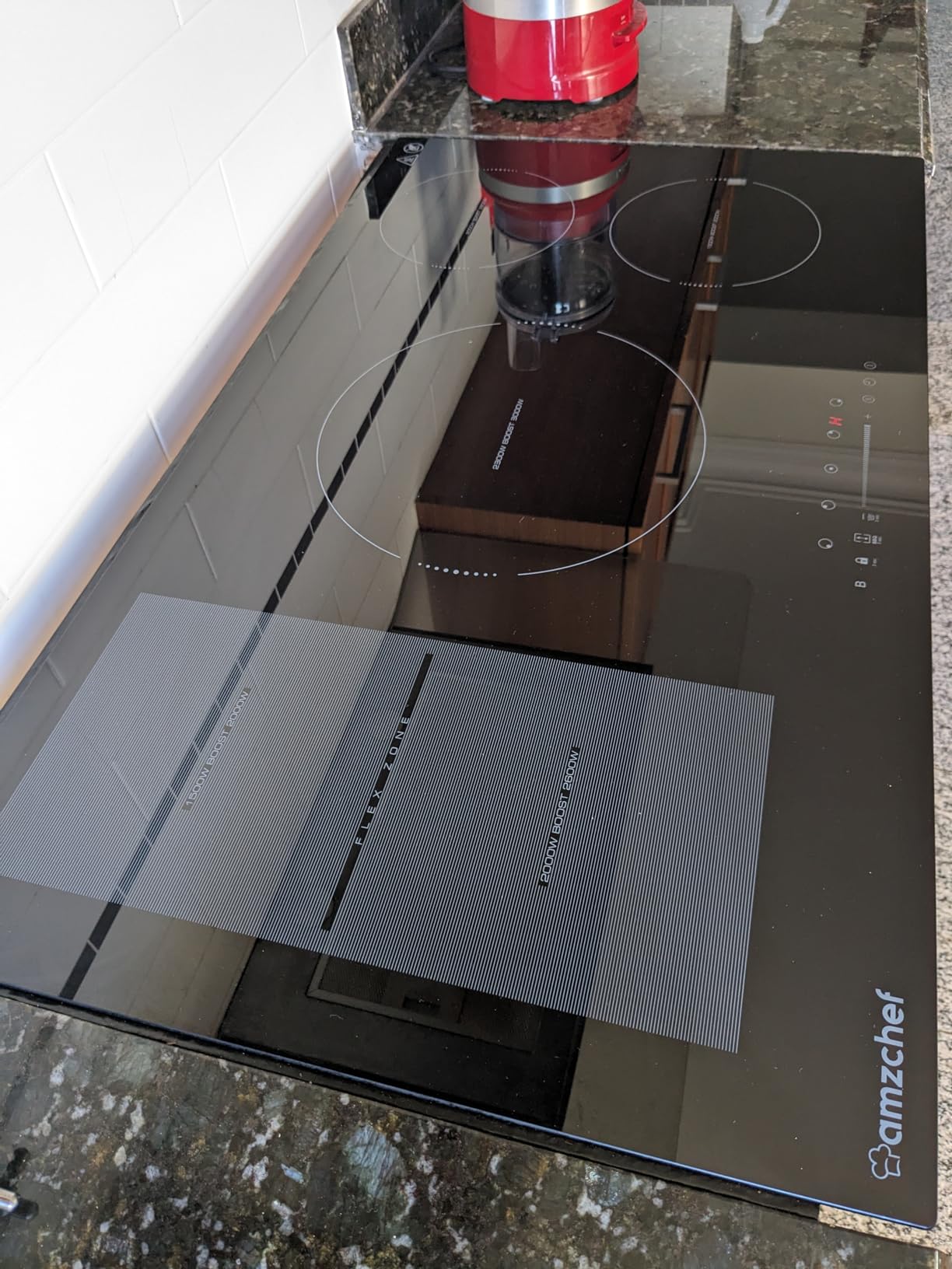 36 Inch Induction Cooktop, AMZCHEF Built-in Electric Stove Top with 5 Boost Burners Bridge Function, 240V/10800W, ETL Certified, 9 Power Level, Keep Warm, Timer, Safety Lock customer photo 1