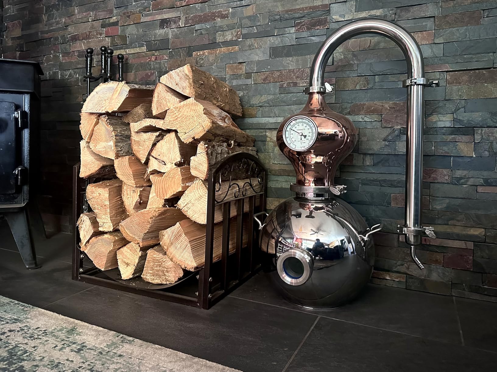 HOOLOO D15 Distiller Still for Home Use Kit 304 Stainless Steel Making Kit with Thermometer Hydrosol Essential Oil Alcohol Brandy Vodka 4Gal customer photo 2