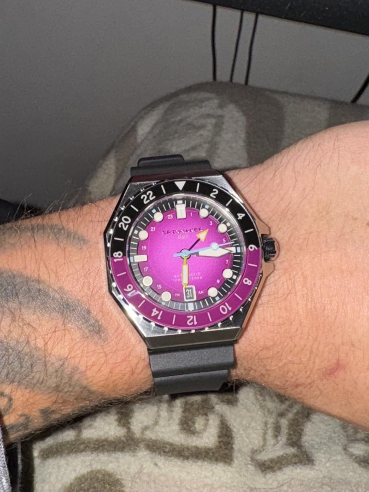 Dumas Men's Automatic GMT Dive Watch - Seiko NH34 Movement, 44mm, Water Resistant 300m customer photo 2
