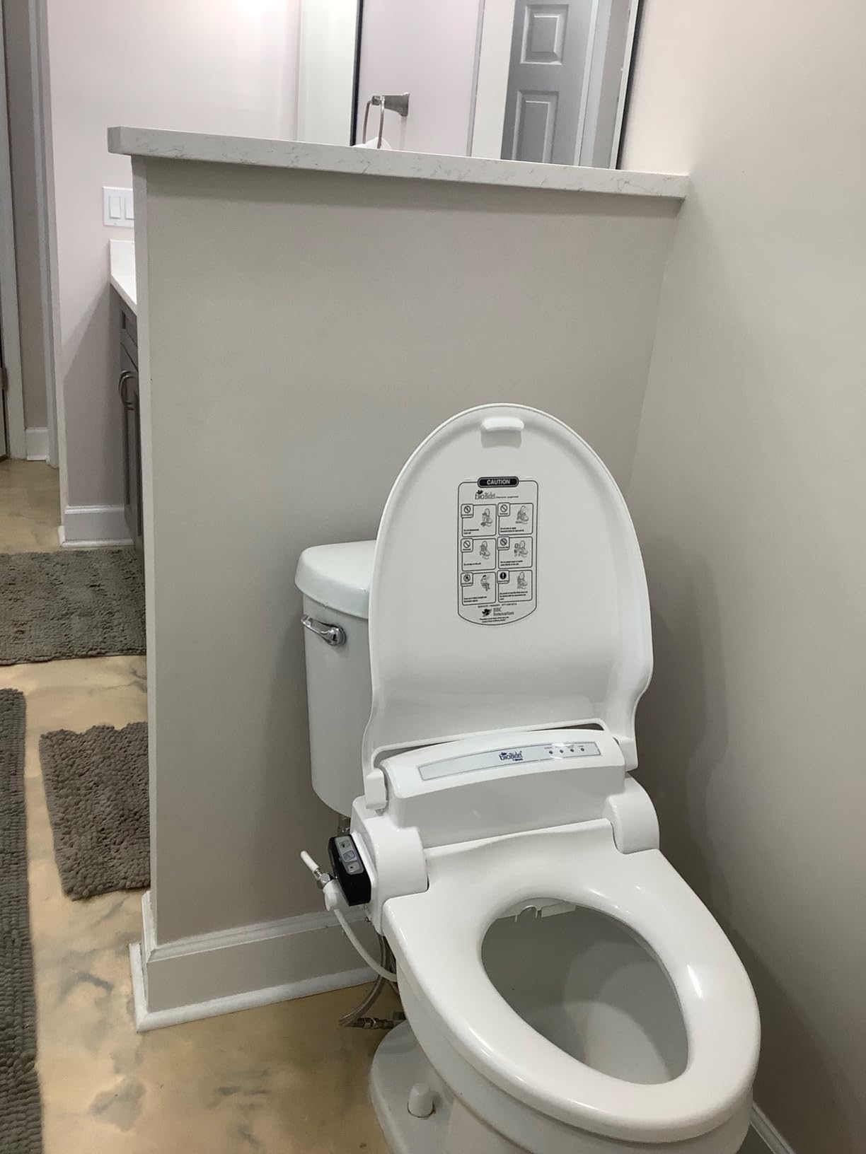 Bio Bidet USPA PRO Modern Bidet Seat, Warm Water, Heated Seat & Dryer, Remote Control, Elongated customer photo 2