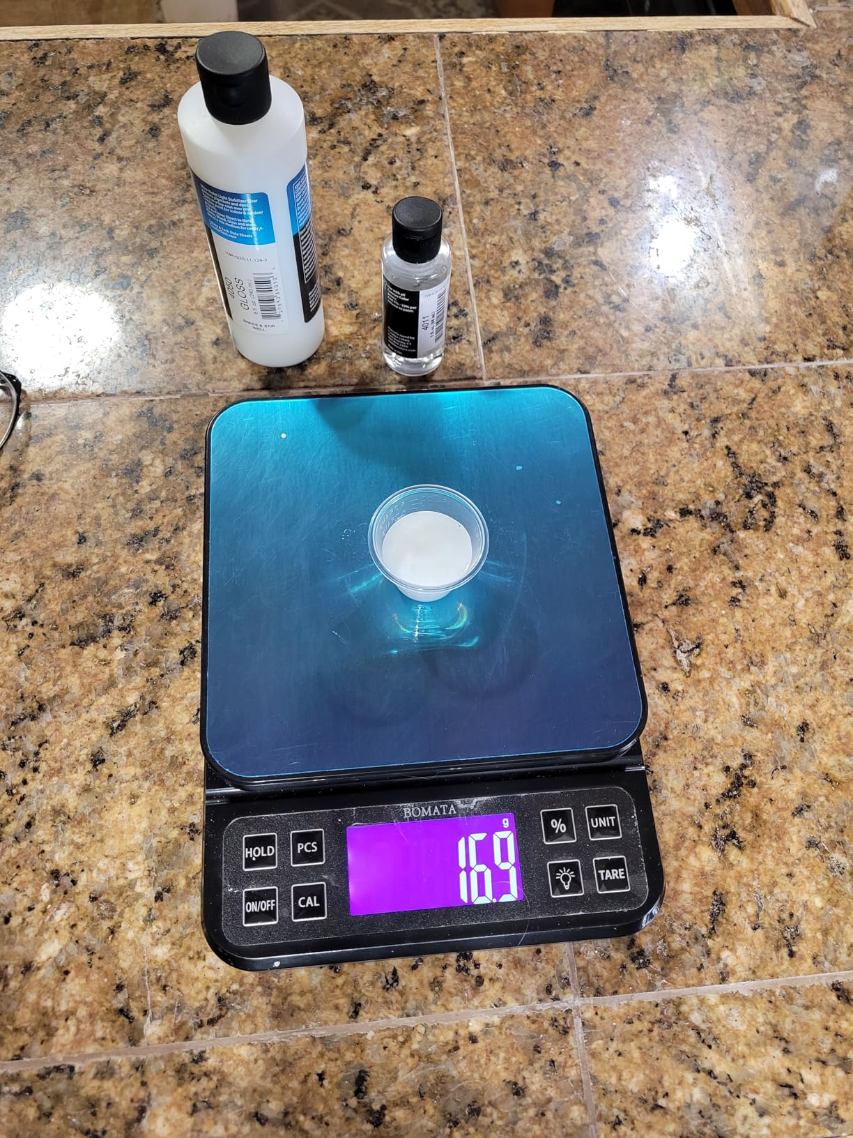 BOMATA Large Kitchen Scale with 0.1g/0.001oz High Precision, 5kg/11lb Bakery Scale with Percentage Function, USB Rechargeable, Full-View Angle LCD with Backlight, Stainless Steel Pan customer photo 1