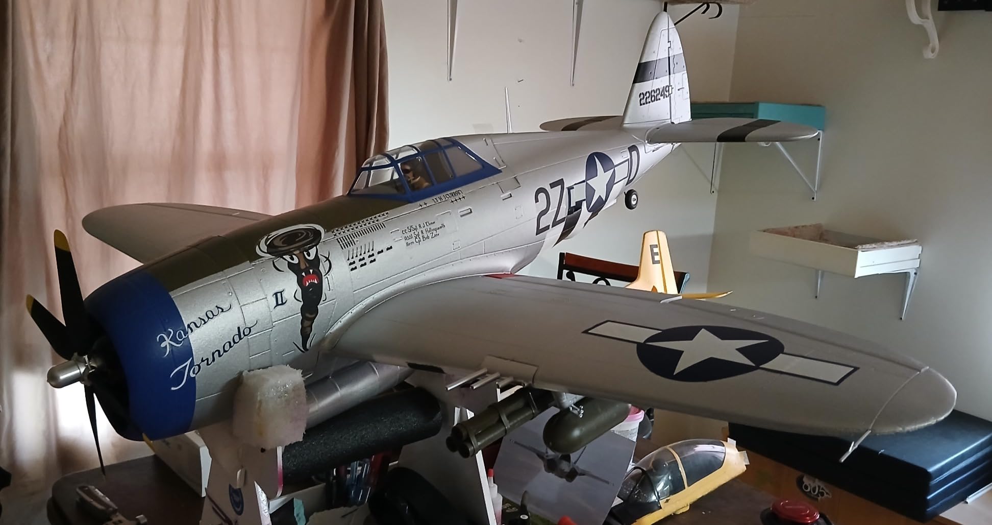 E-flite P-47 Razorback 1.2m BNF Basic Transmitter Battery and Charger Not Included customer photo 1